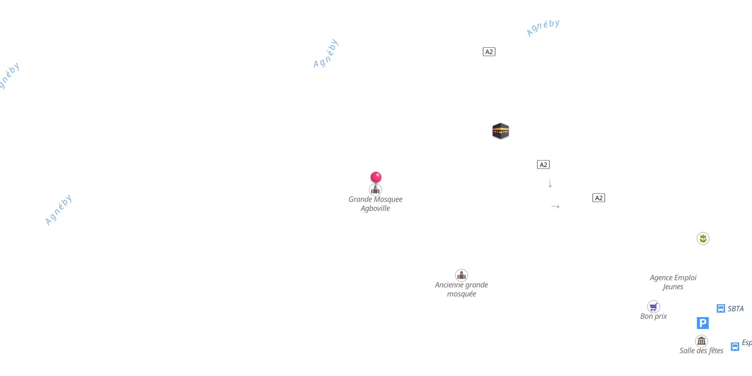 Carte de localisation : Grande Mosquee Agboville