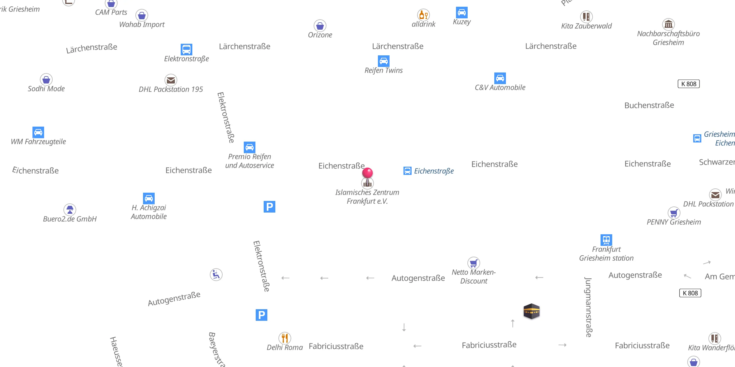 Carte de localisation : Islamisches Zentrum Frankfurt e.V.