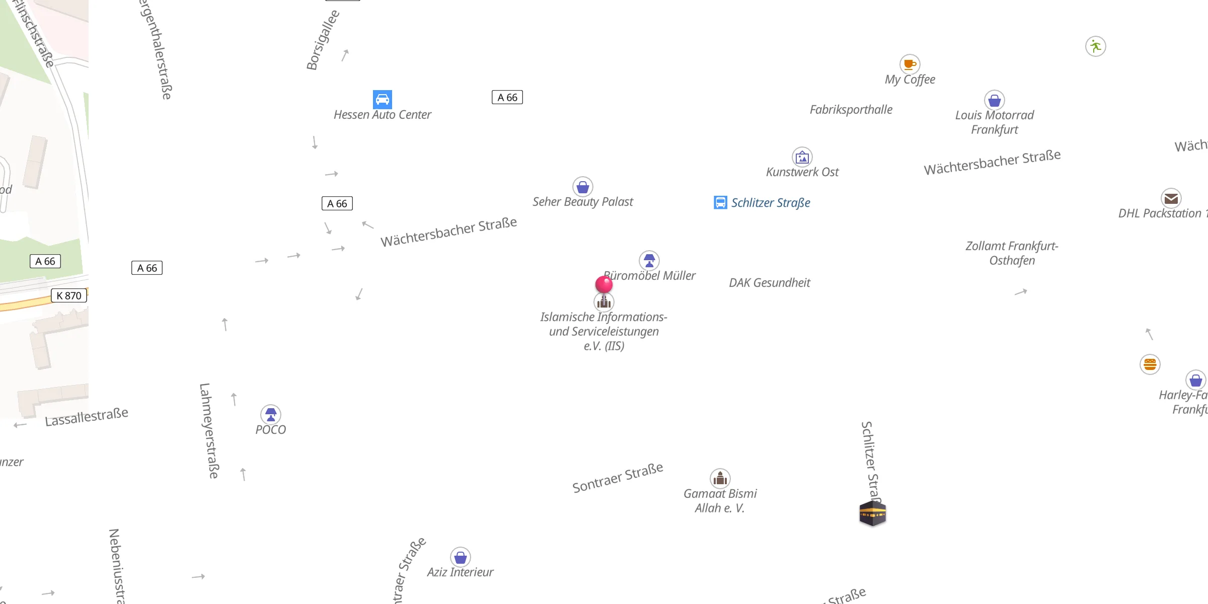 Carte de localisation : Islamische Informations- und Serviceleistungen e.V. (IIS)