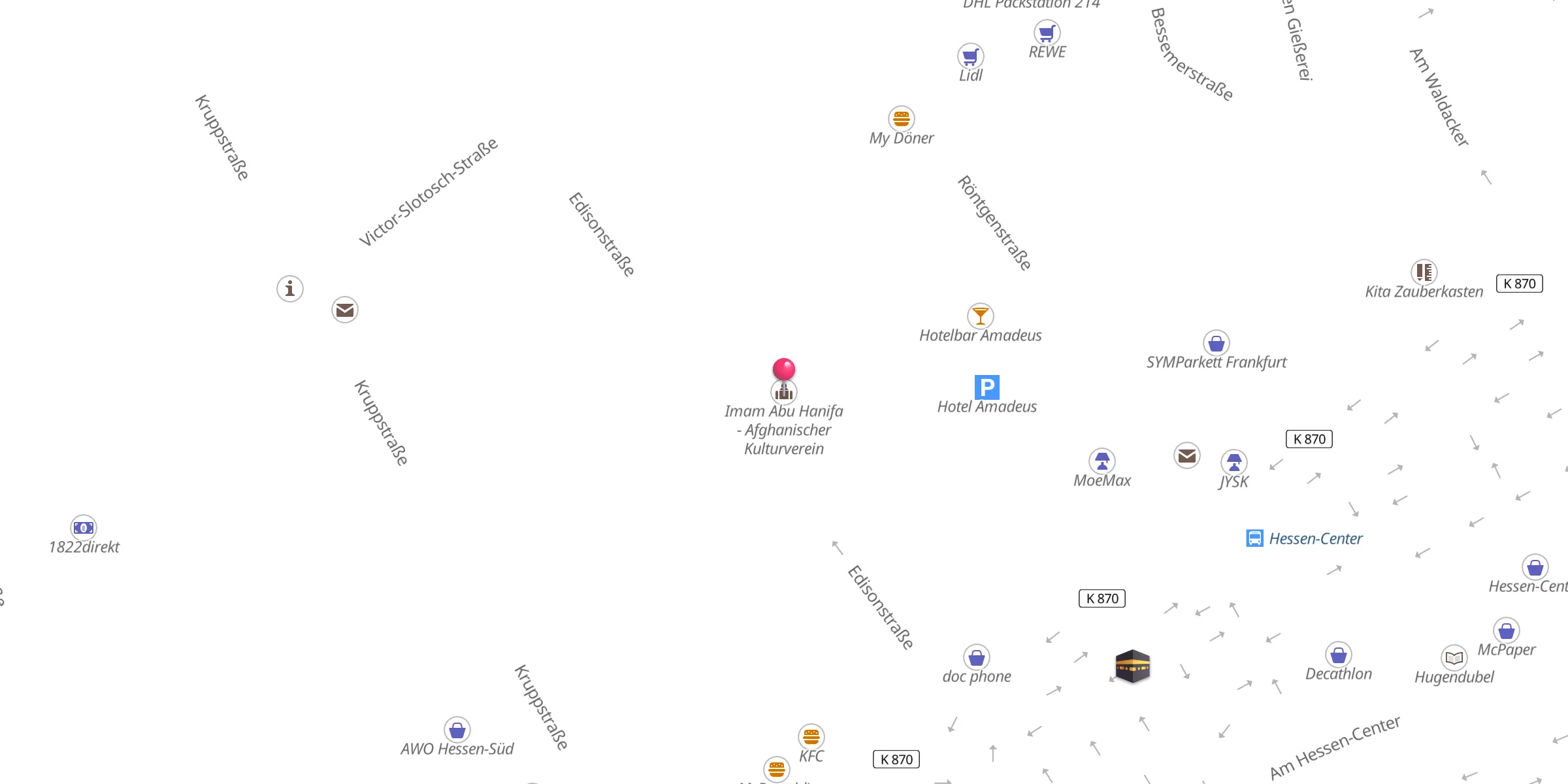 Carte de localisation : Imam Abu Hanifa - Afghanischer Kulturverein