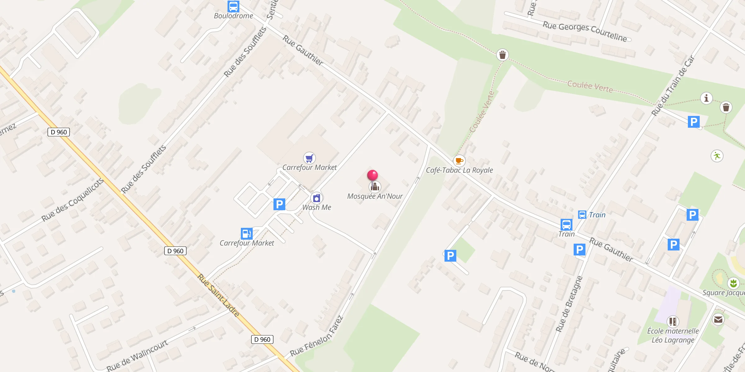 Carte de localisation : Mosquée An'Nour