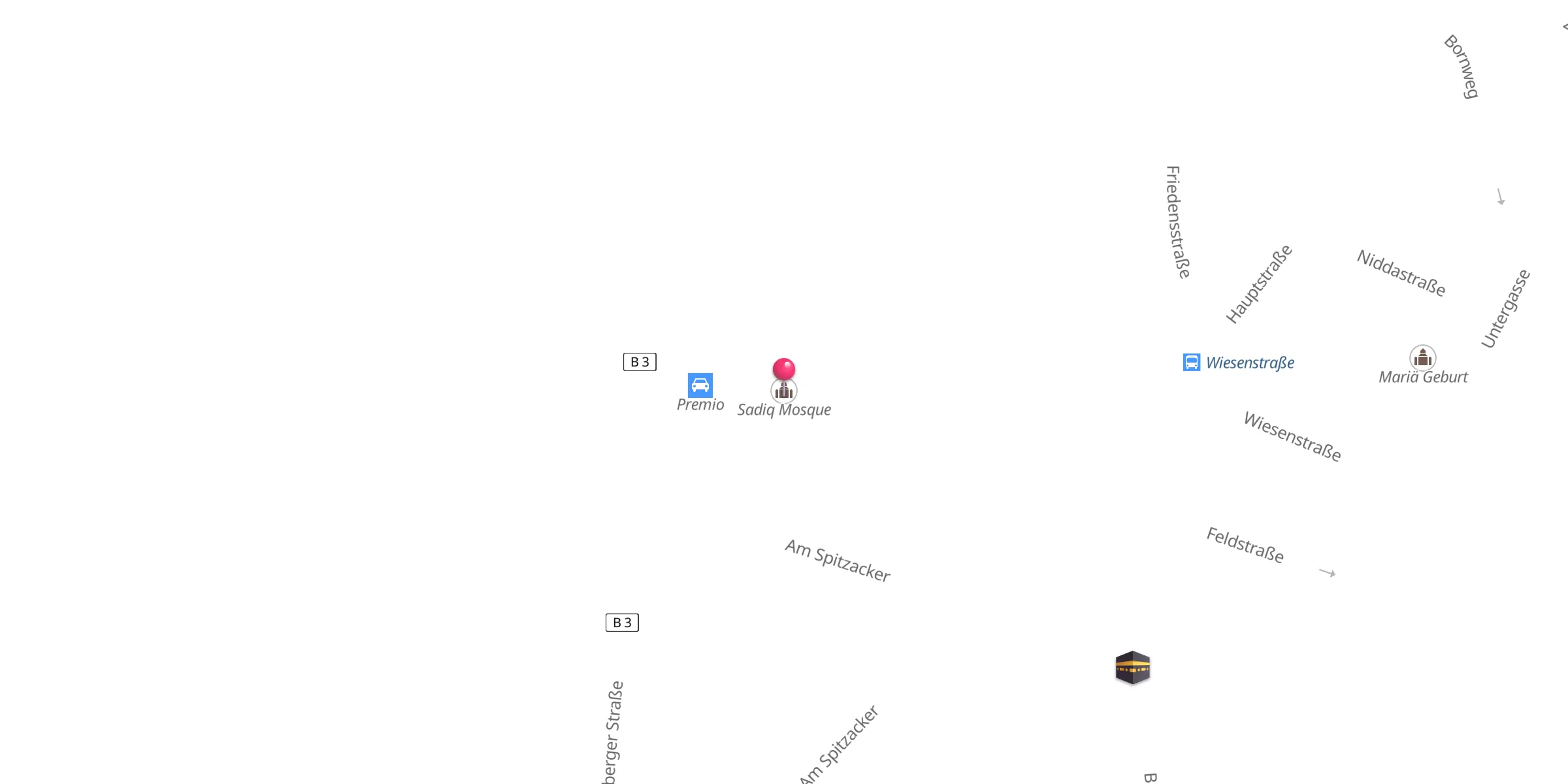 Carte de localisation : Sadiq Moschee