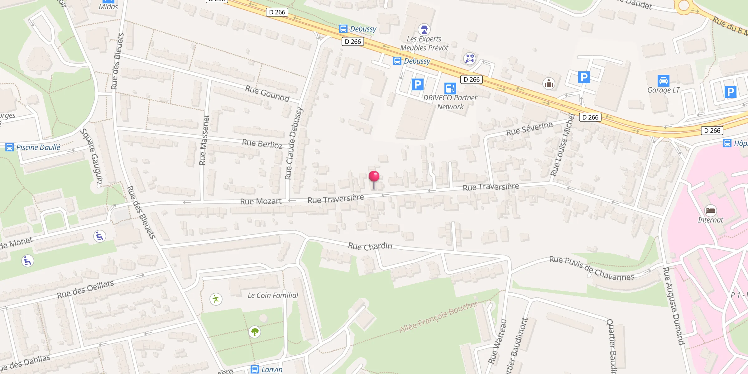 Carte de localisation : Salle de prière