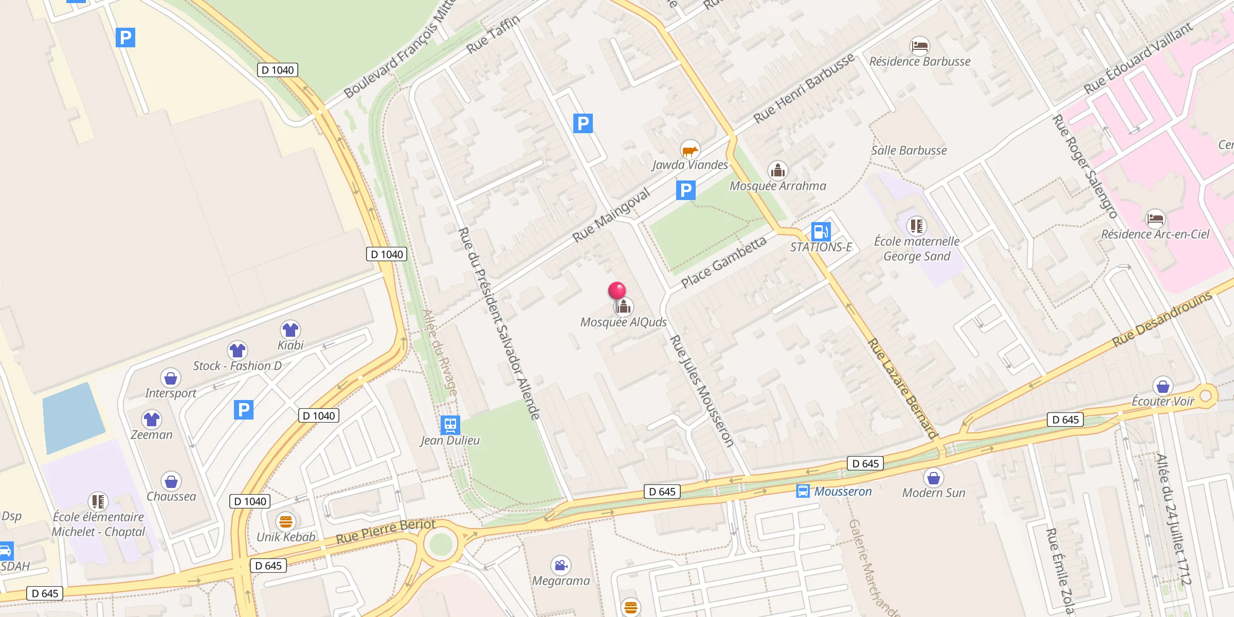Carte de localisation : Mosquée AlQuds