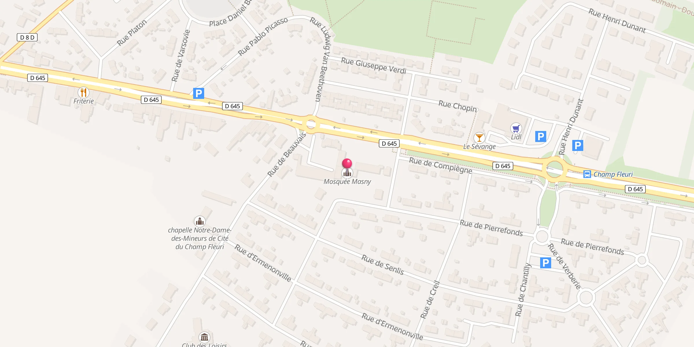Carte de localisation : Mosquée Masny