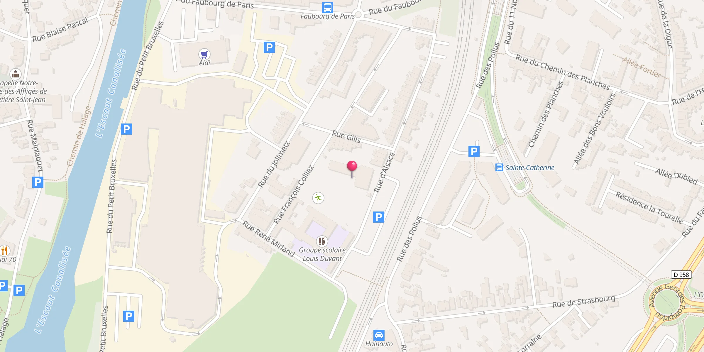 Carte de localisation : Mosquée de Valenciennes