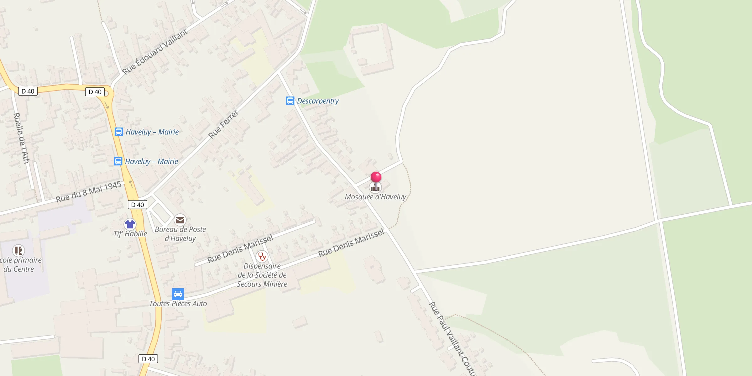 Carte de localisation : Mosquée d'Haveluy