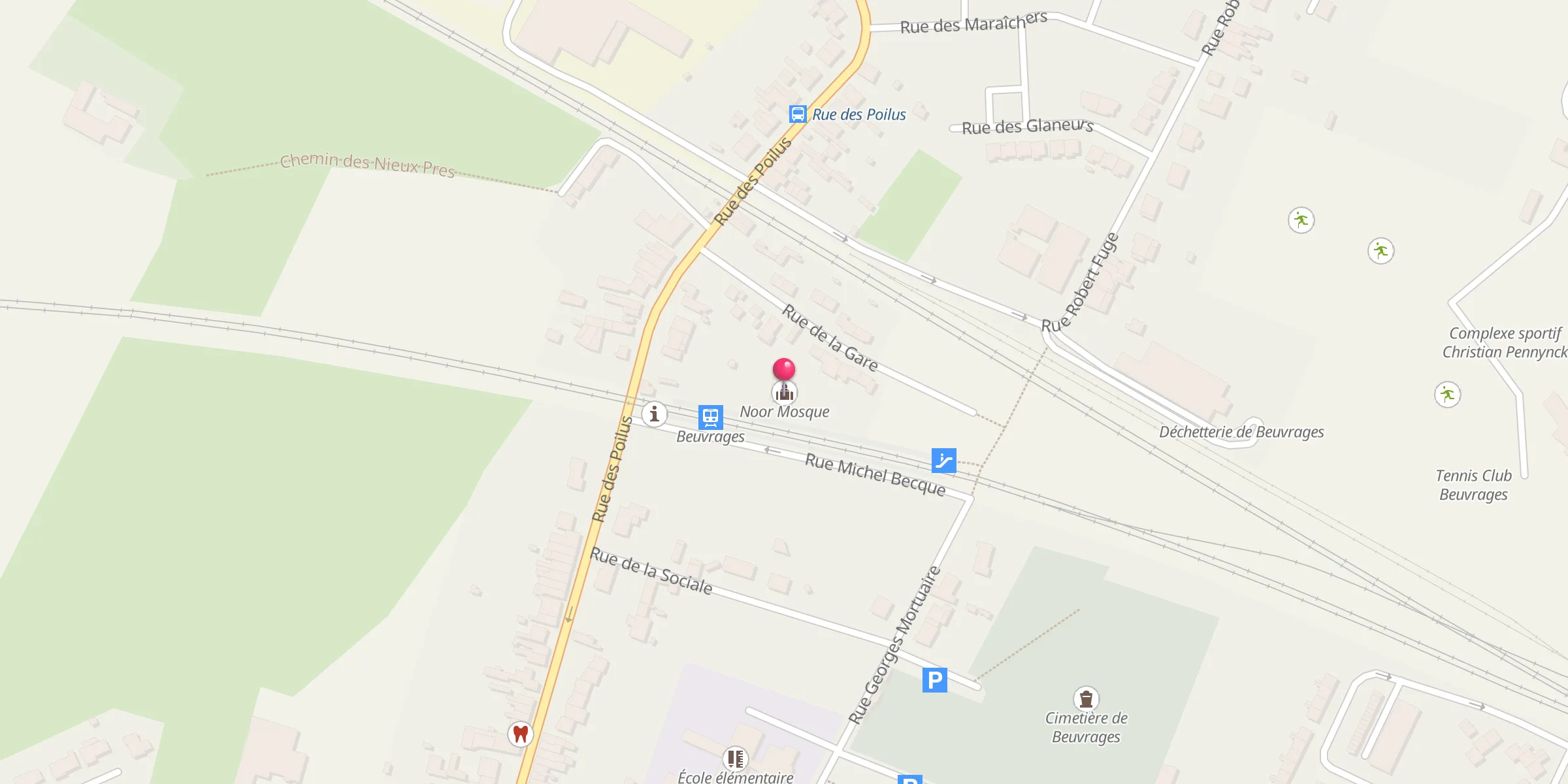 Carte de localisation : Mosquée Nour