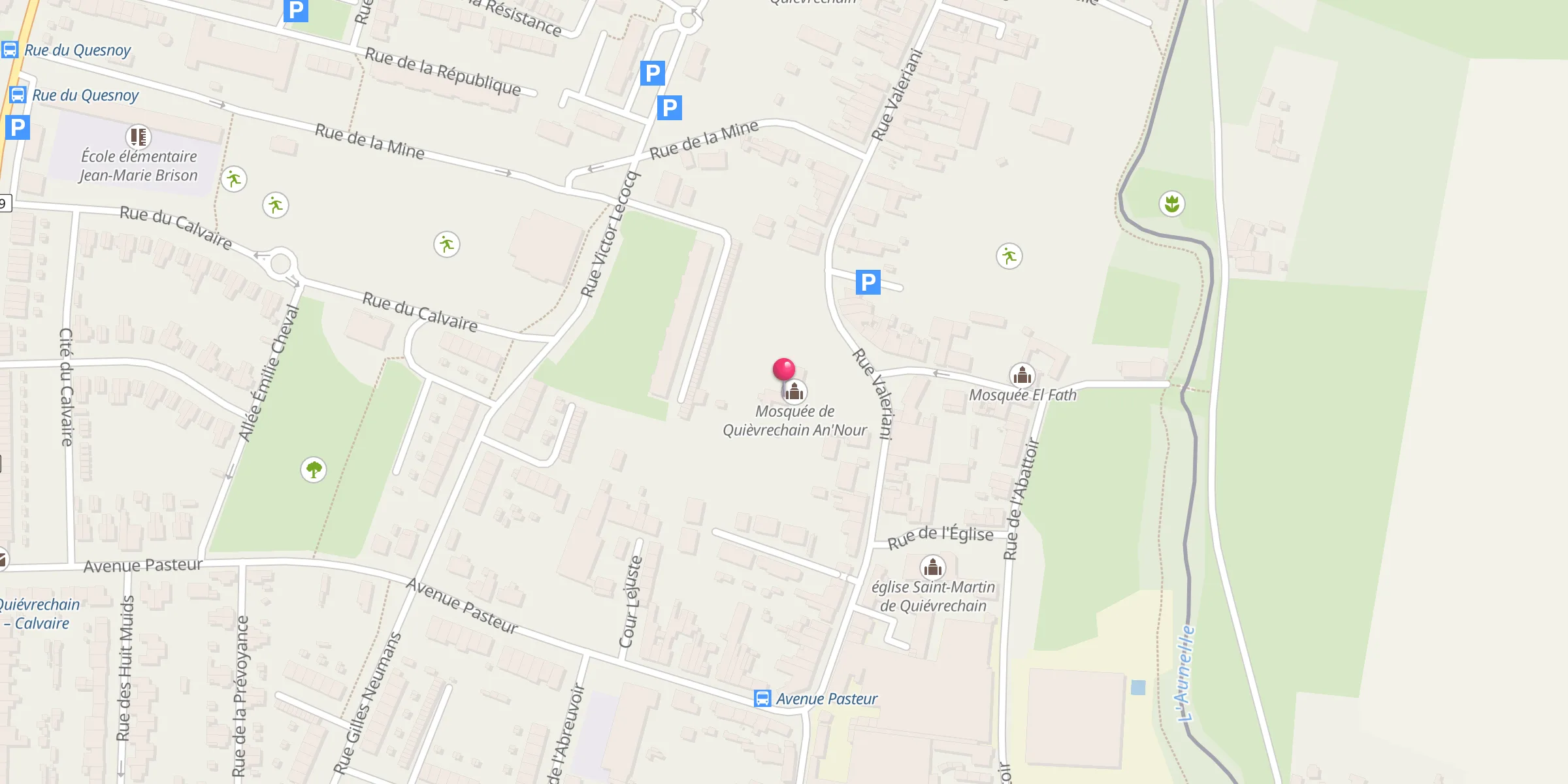 Carte de localisation : Mosquée de Quièvrechain An'Nour
