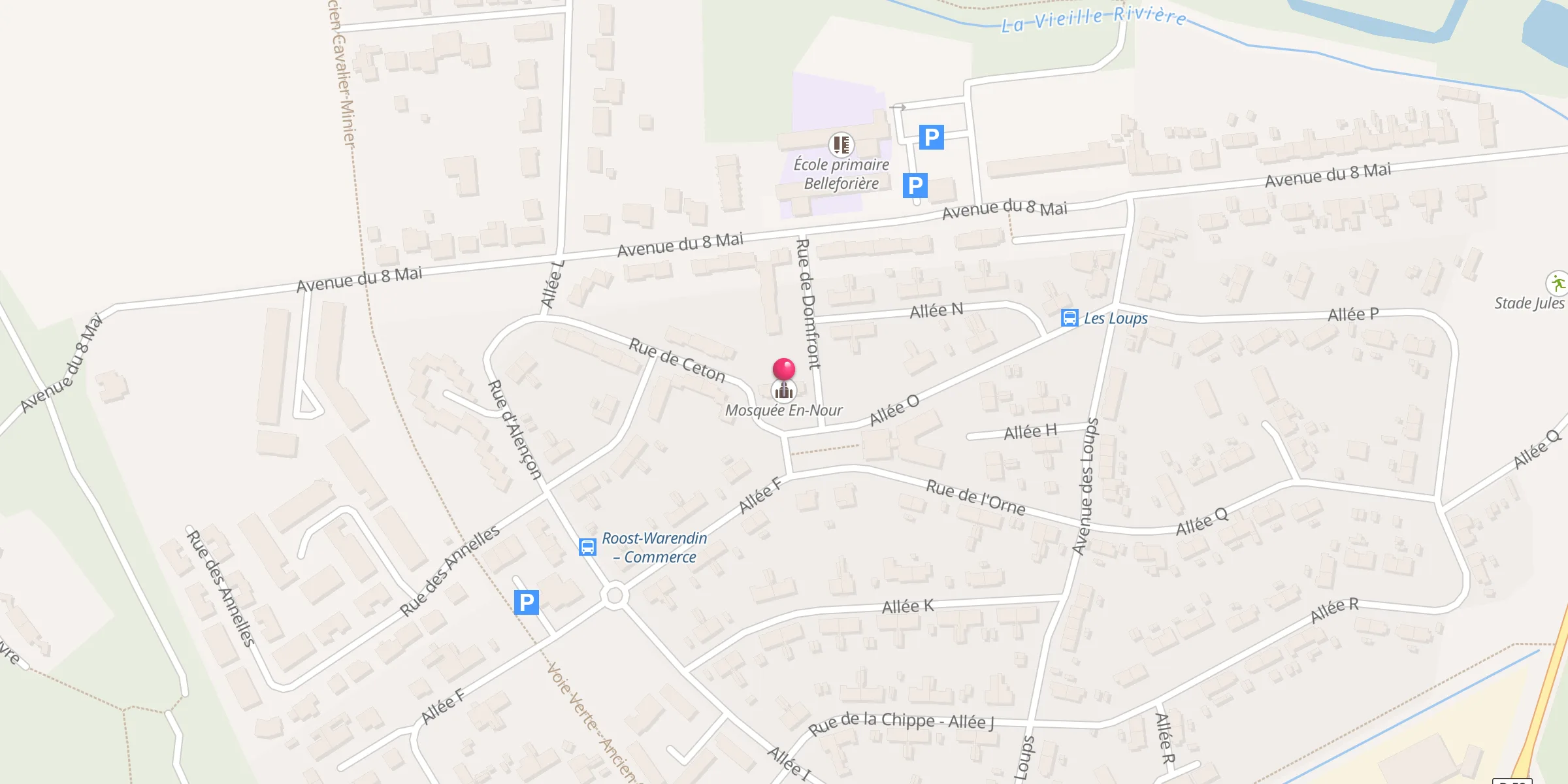 Carte de localisation : Mosquée En-Nour