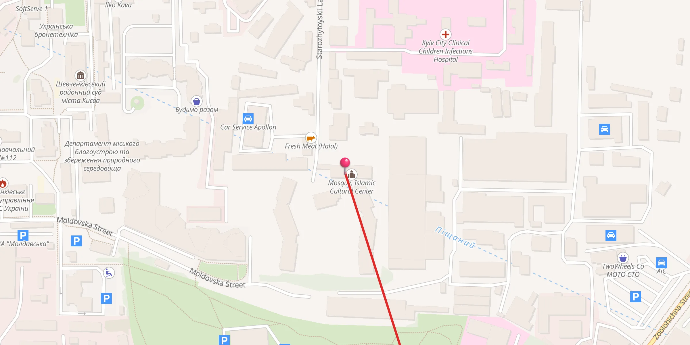 Carte de localisation : Мечеть, Ісламський культурний центр
