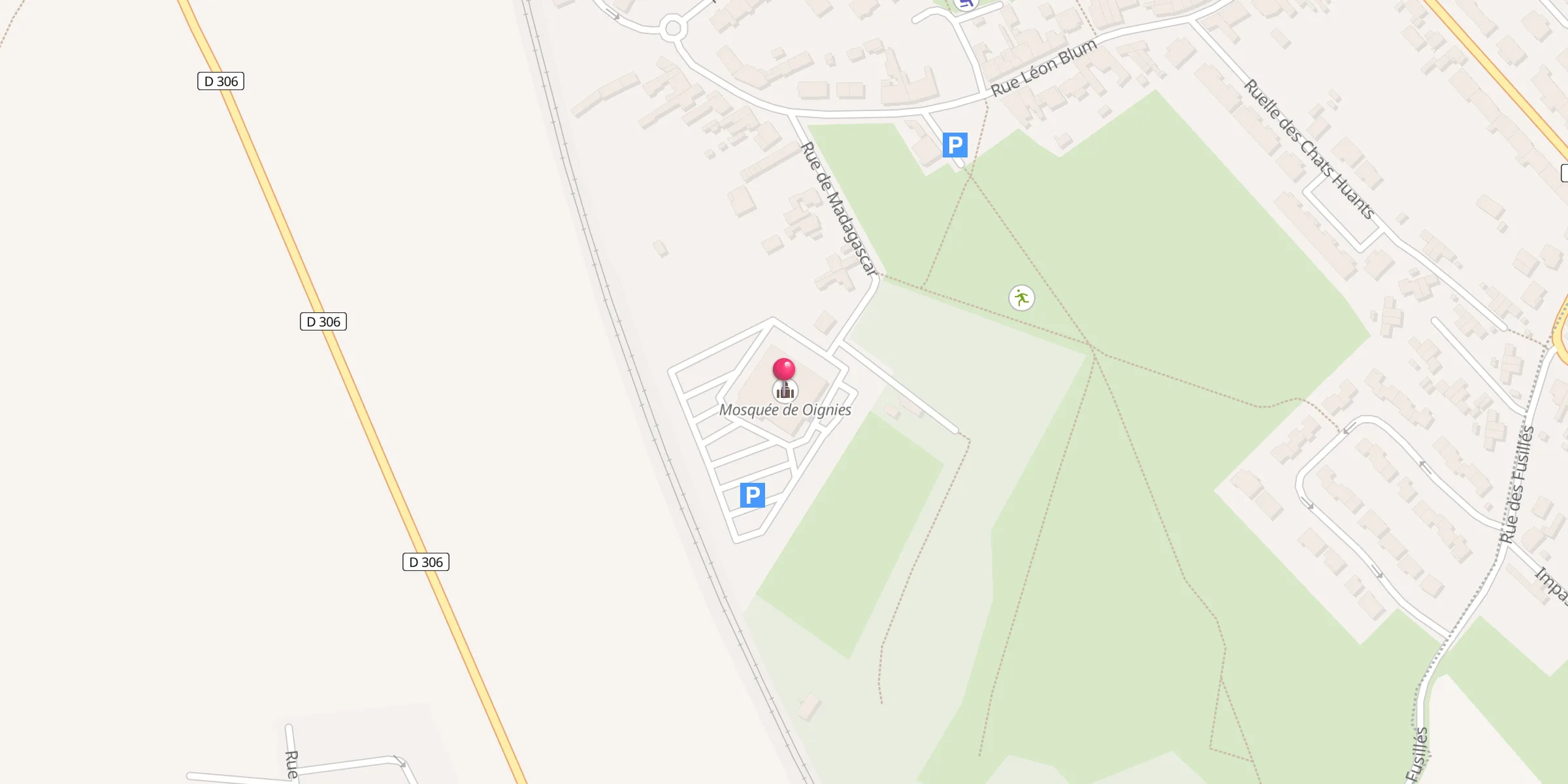 Carte de localisation : Mosquée de Oignies