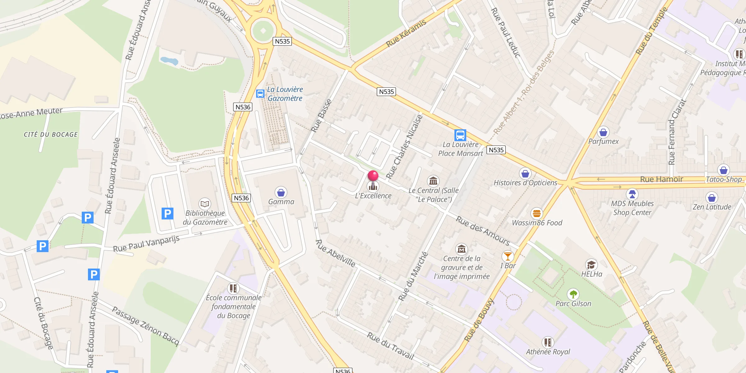 Carte de localisation : L'Excellence