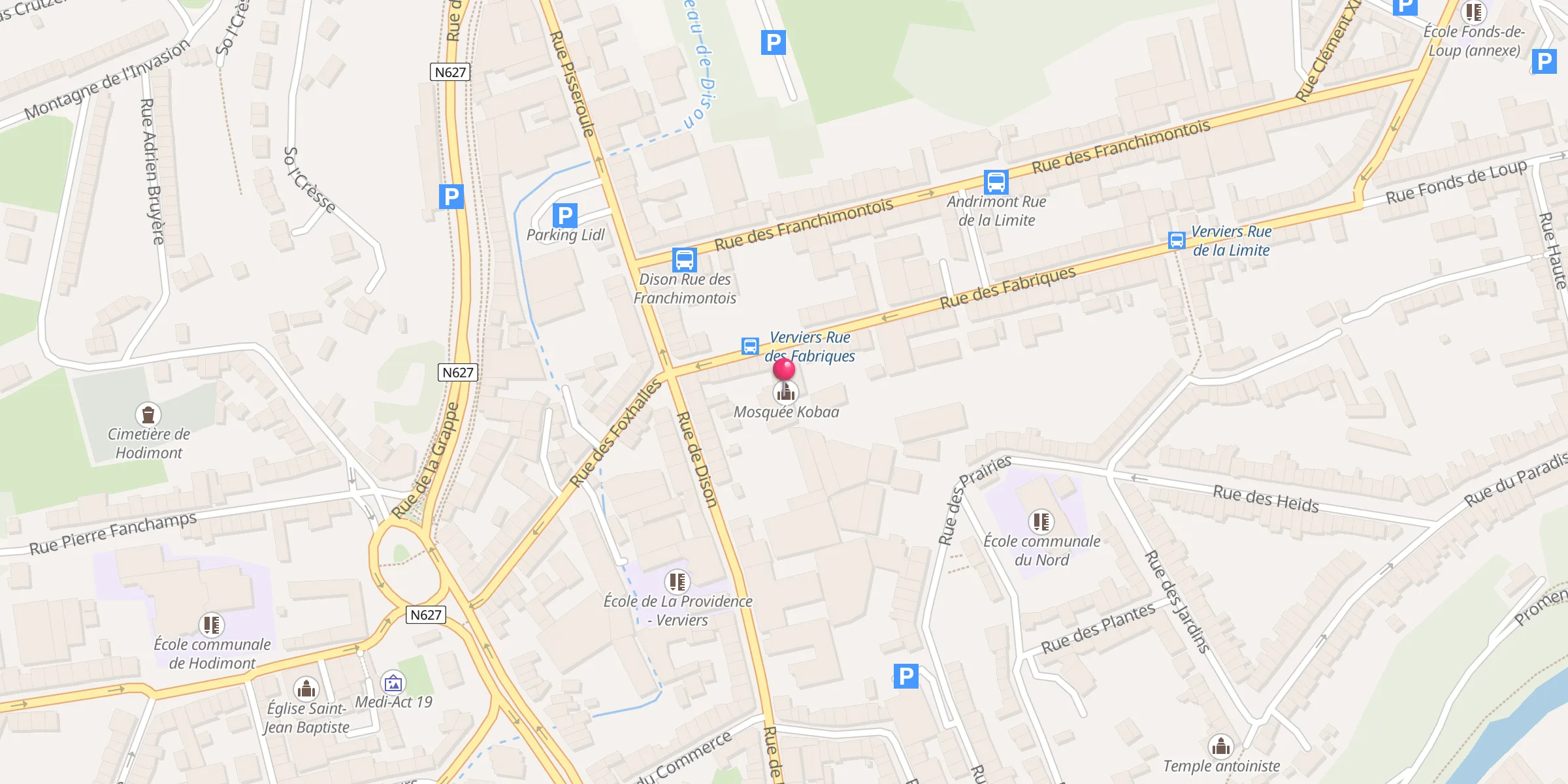 Carte de localisation : Mosquée Kobaa
