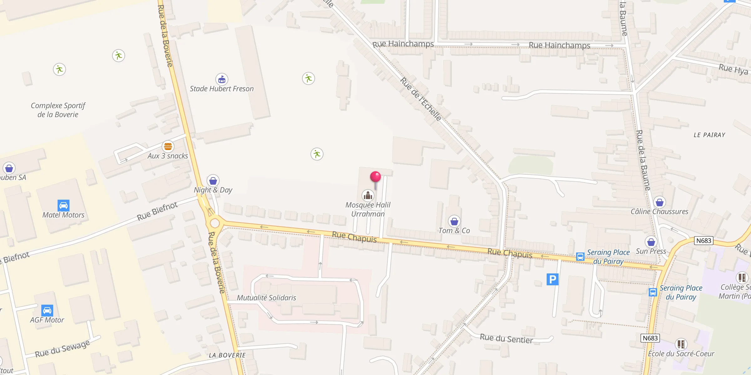 Carte de localisation : Mosquée Halil Urrahman