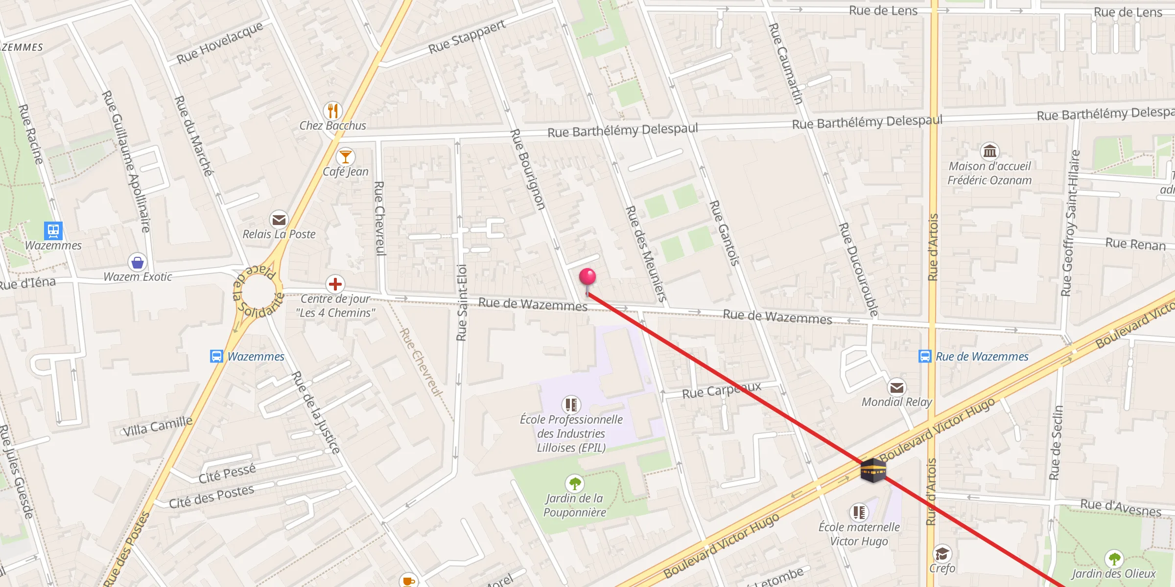 Carte de localisation : Mosquée