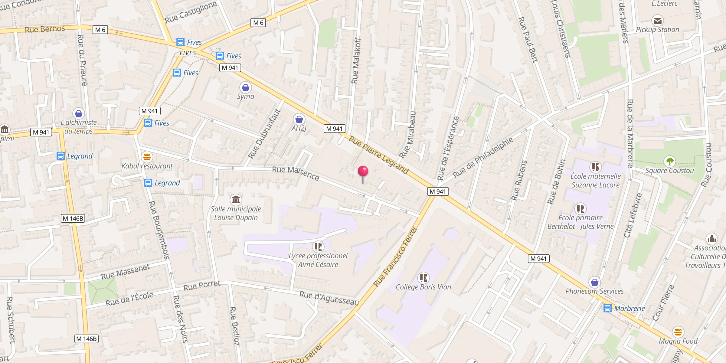 Carte de localisation : Mosquée Fraternité