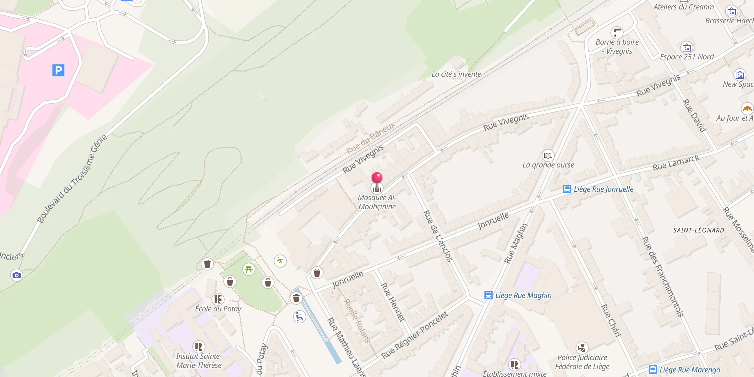 Carte de localisation : Mosquée Al-Mouhçinine