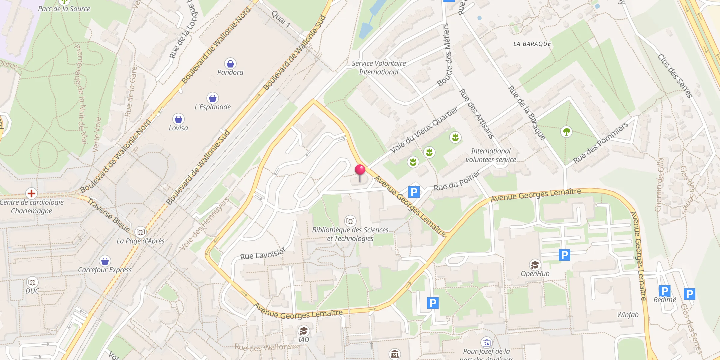 Carte de localisation : Centre Culturel Islamique d’Ottignies Louvain-la-Neuve
