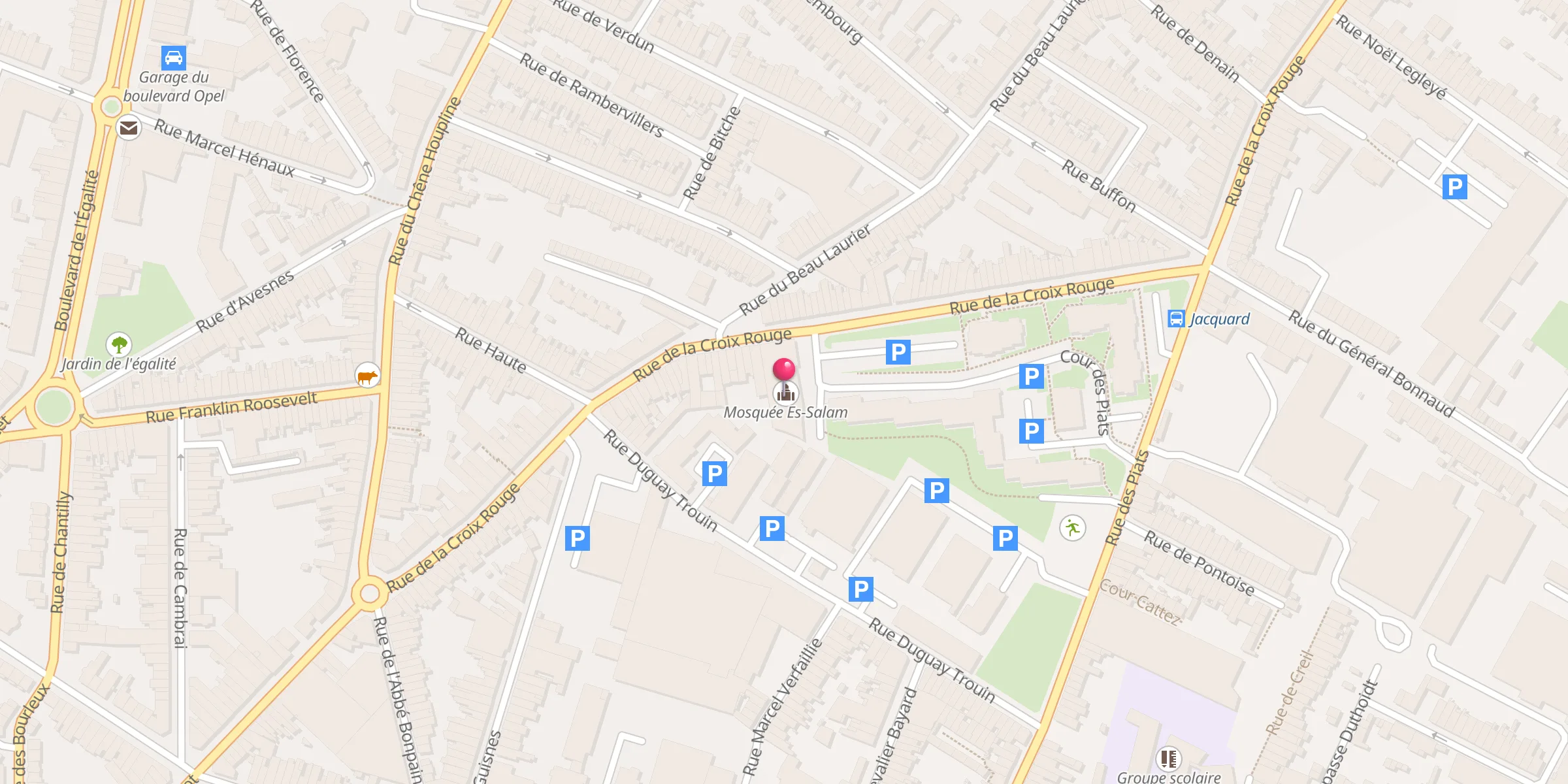 Carte de localisation : Mosquée Es-Salam