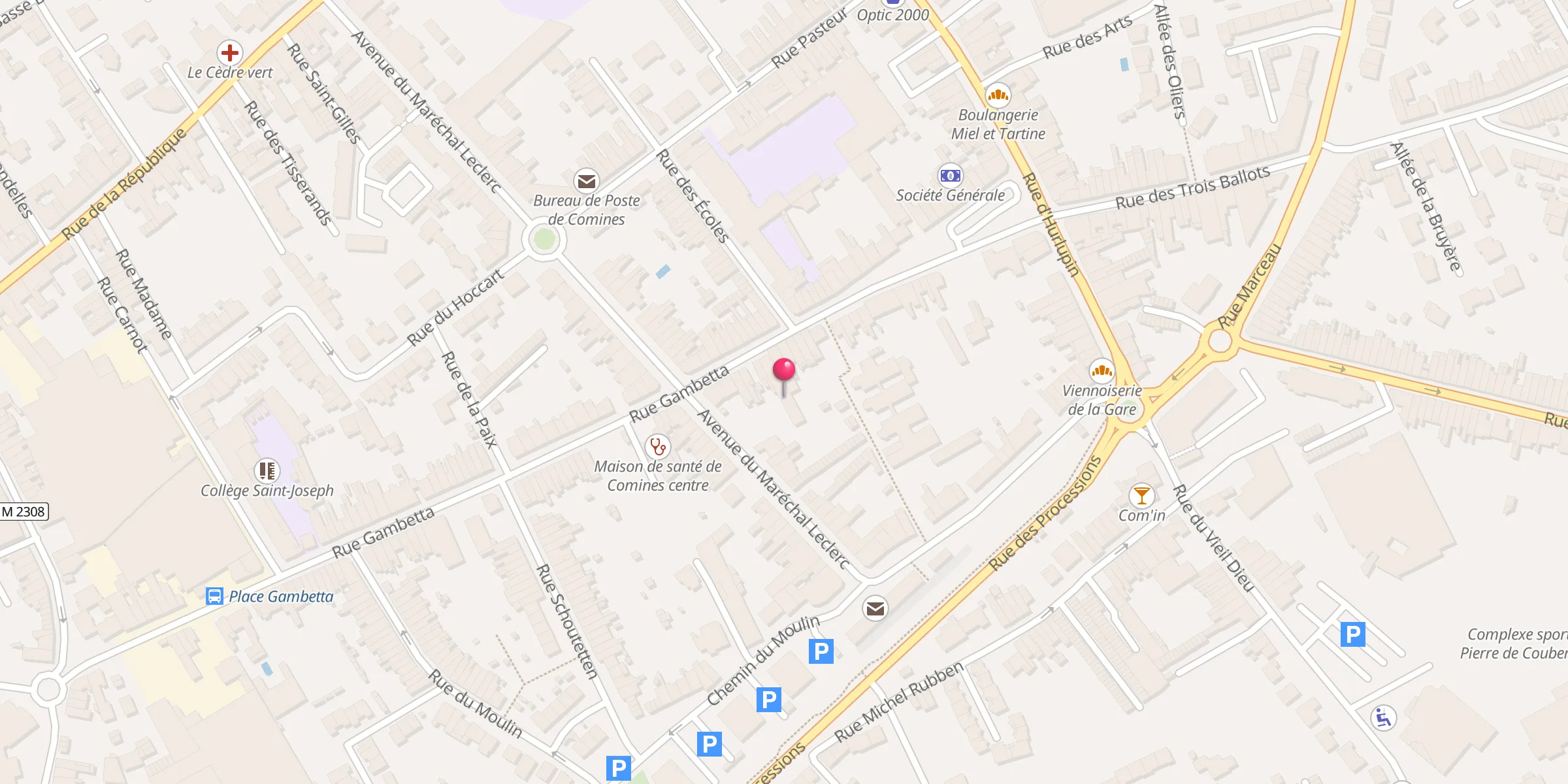 Carte de localisation : Mosquée Er-Rahma
