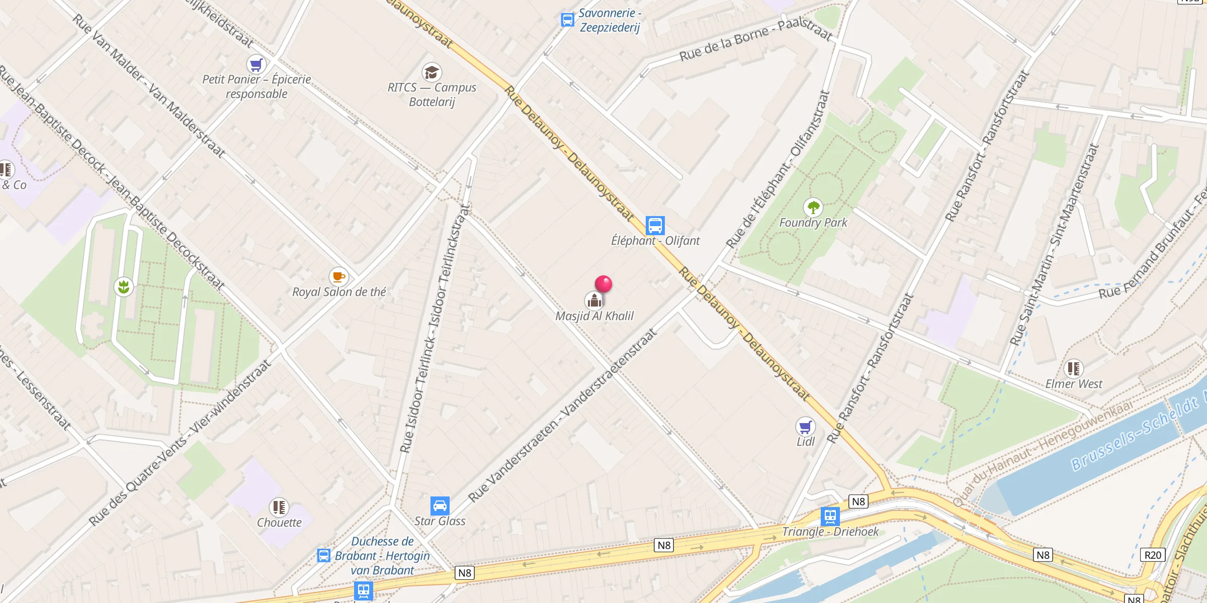 Carte de localisation : Masjid Al Khalil