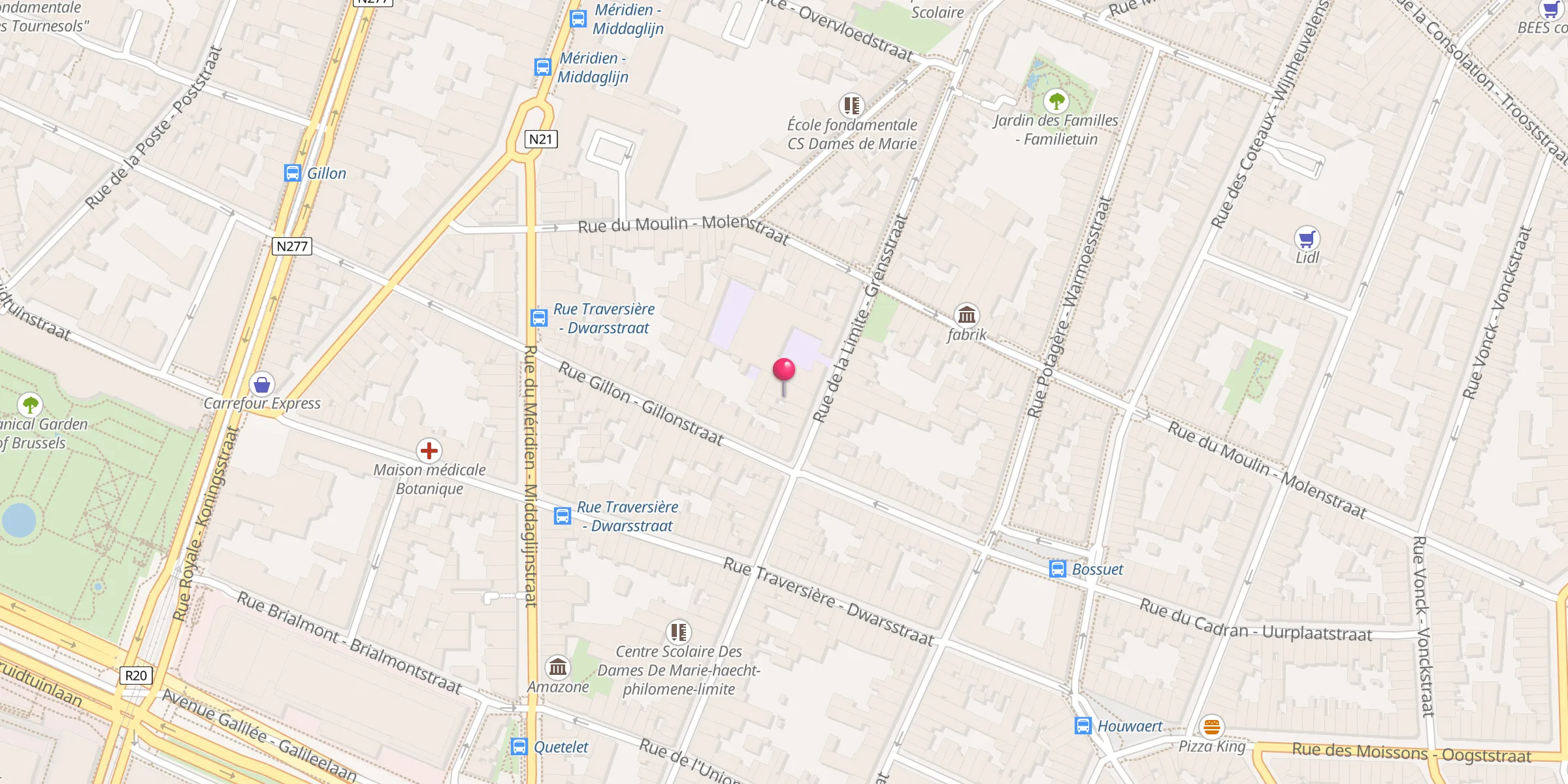 Carte de localisation : Mosquée Imam Malik