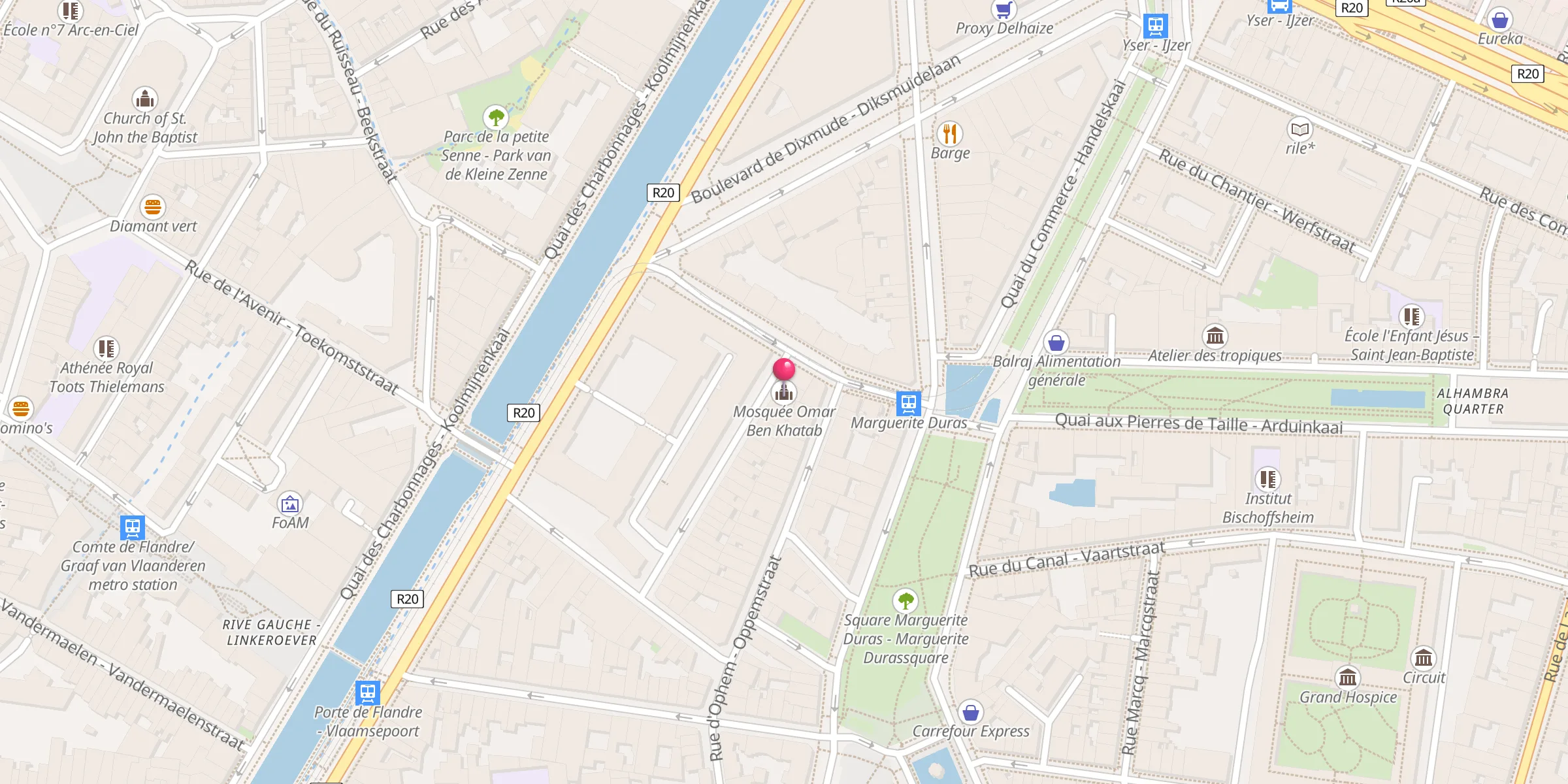 Carte de localisation : Mosquée Omar Ben Khatab