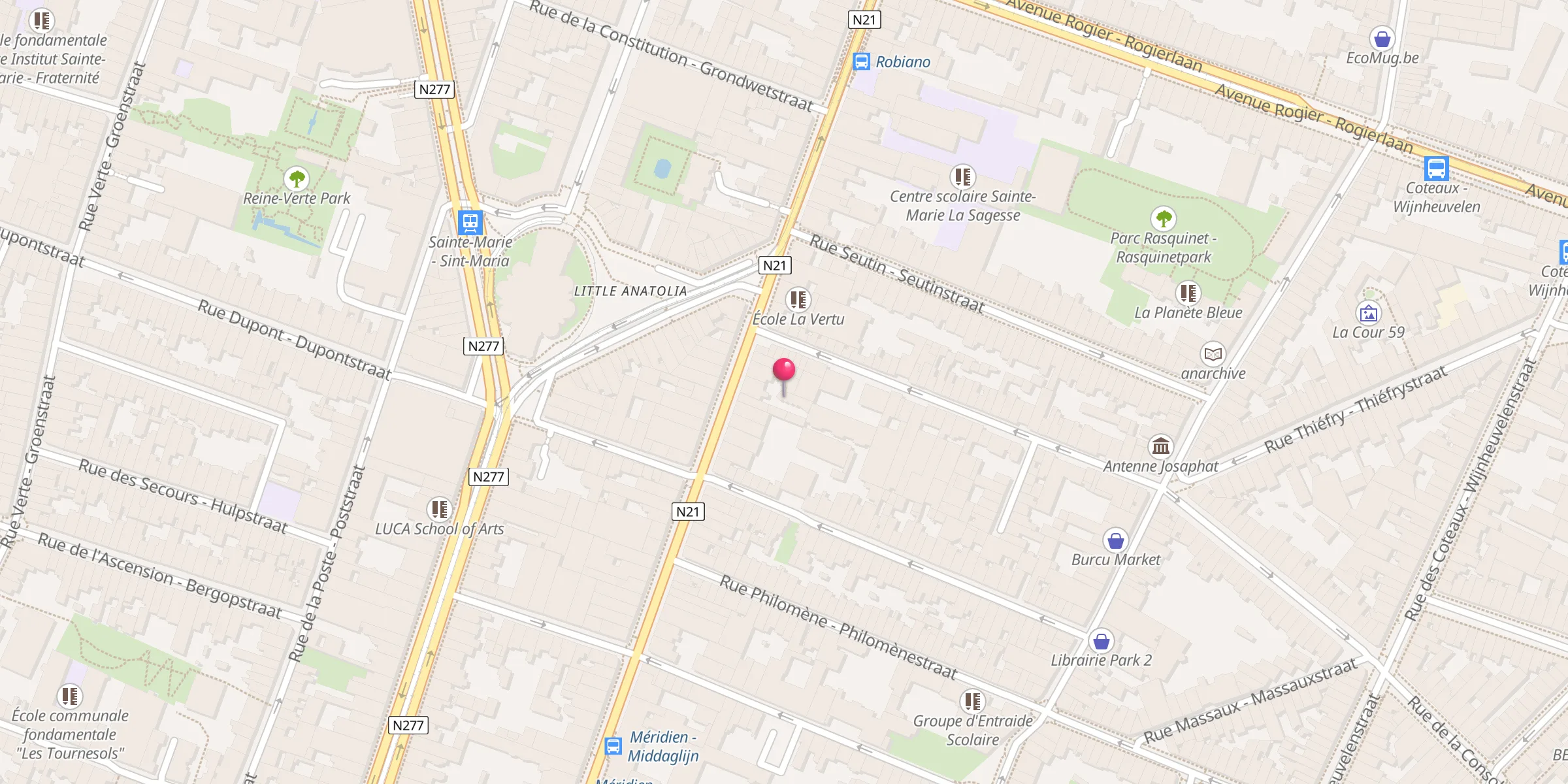 Carte de localisation : Hicret Camii