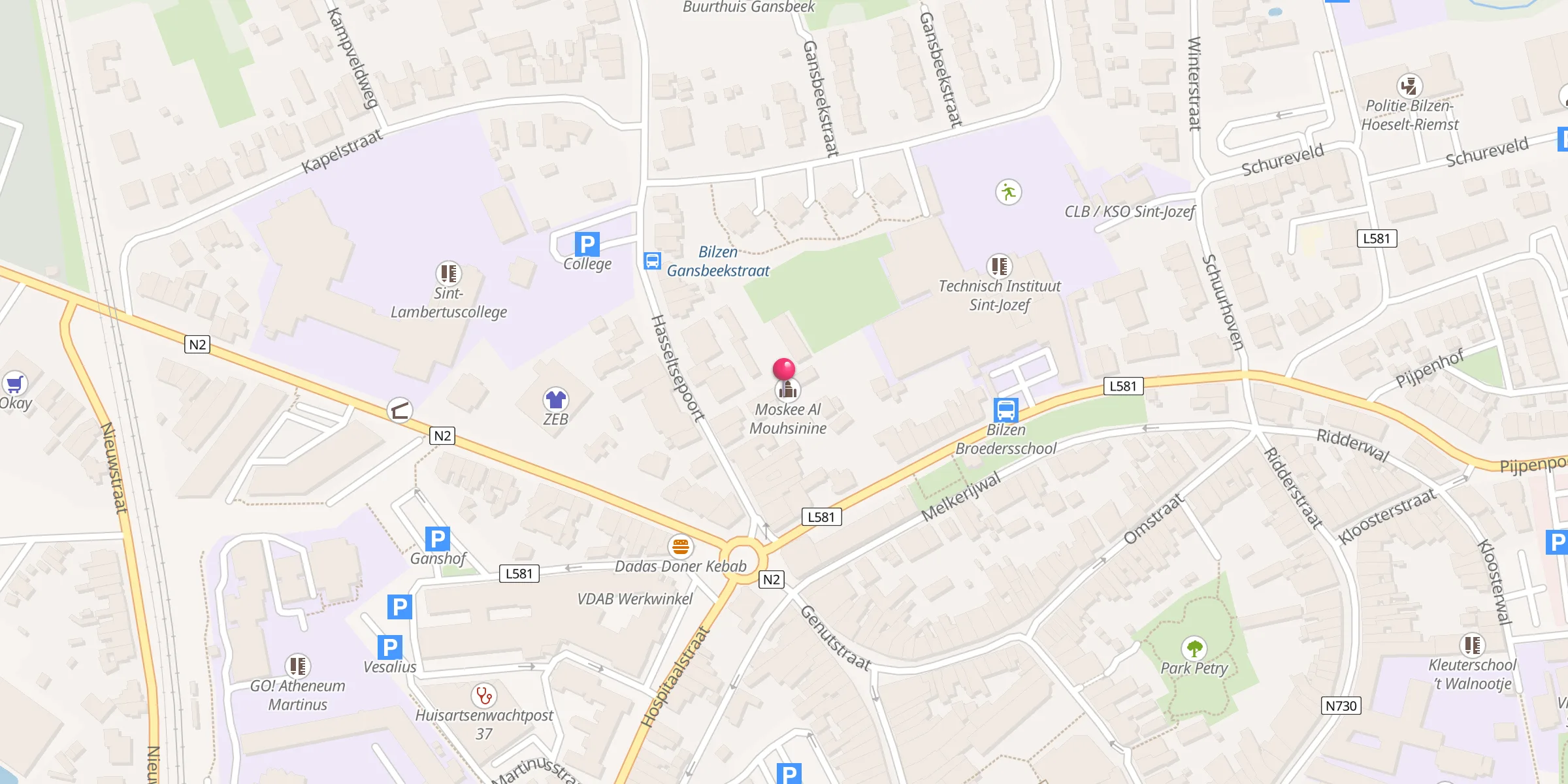 Carte de localisation : Moskee Al Mouhsinine