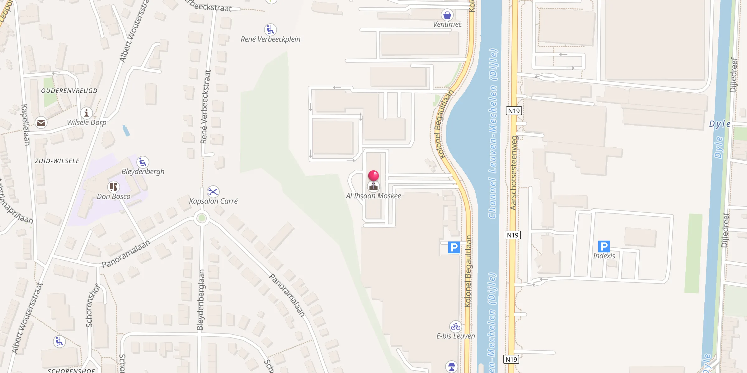 Carte de localisation : Al Ihsaan Moskee