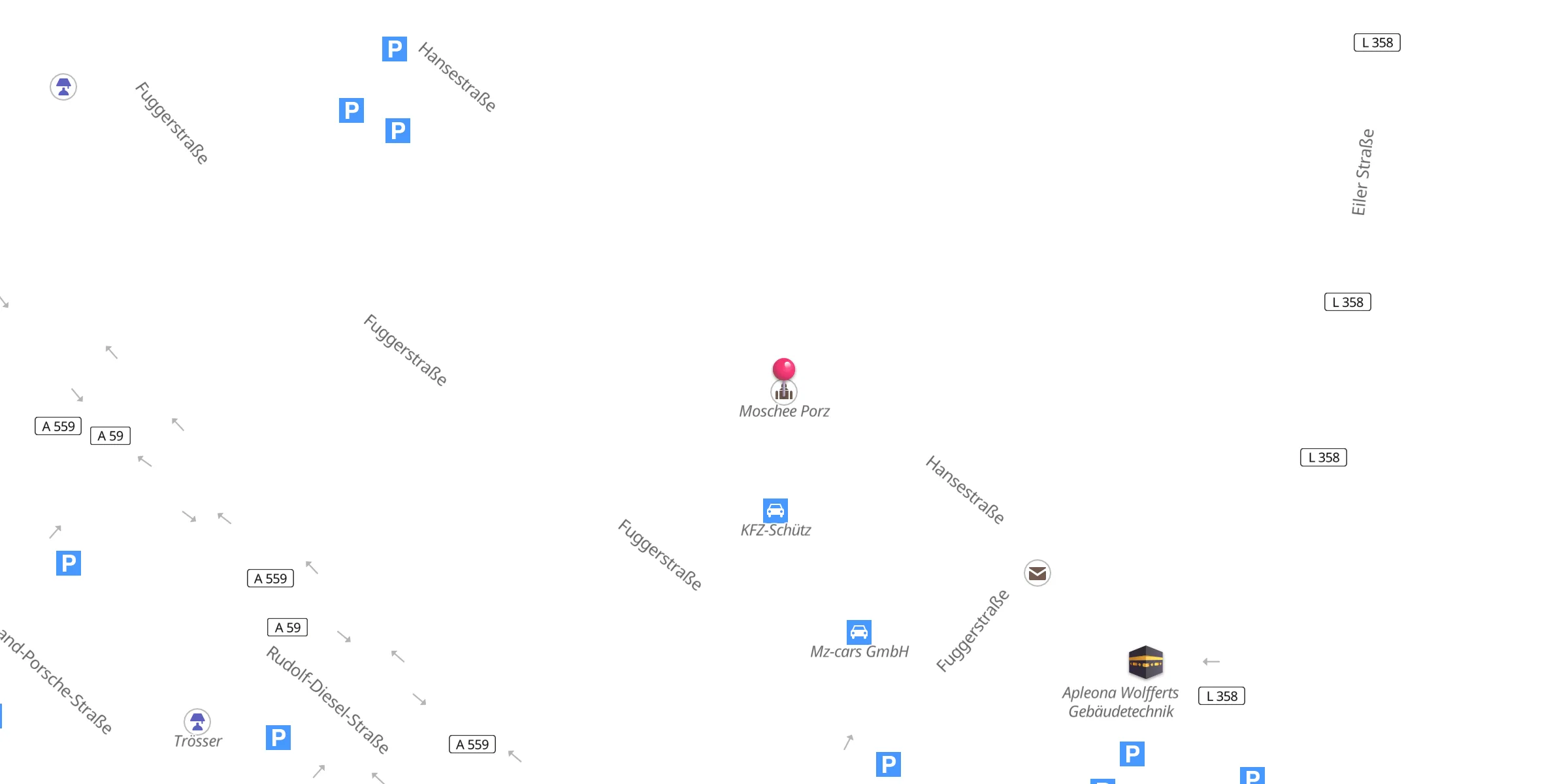 Carte de localisation : Moschee Porz