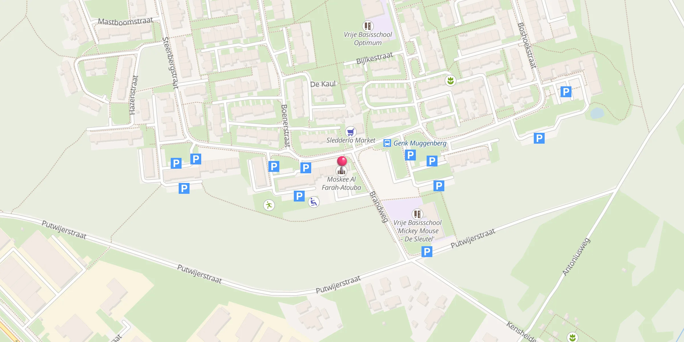 Carte de localisation : Moskee Al Farah-Atouba