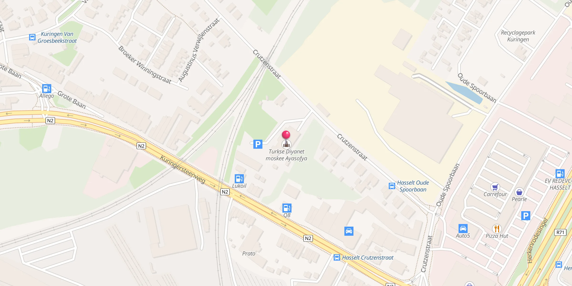 Carte de localisation : Turkse Diyanet moskee Ayasofya