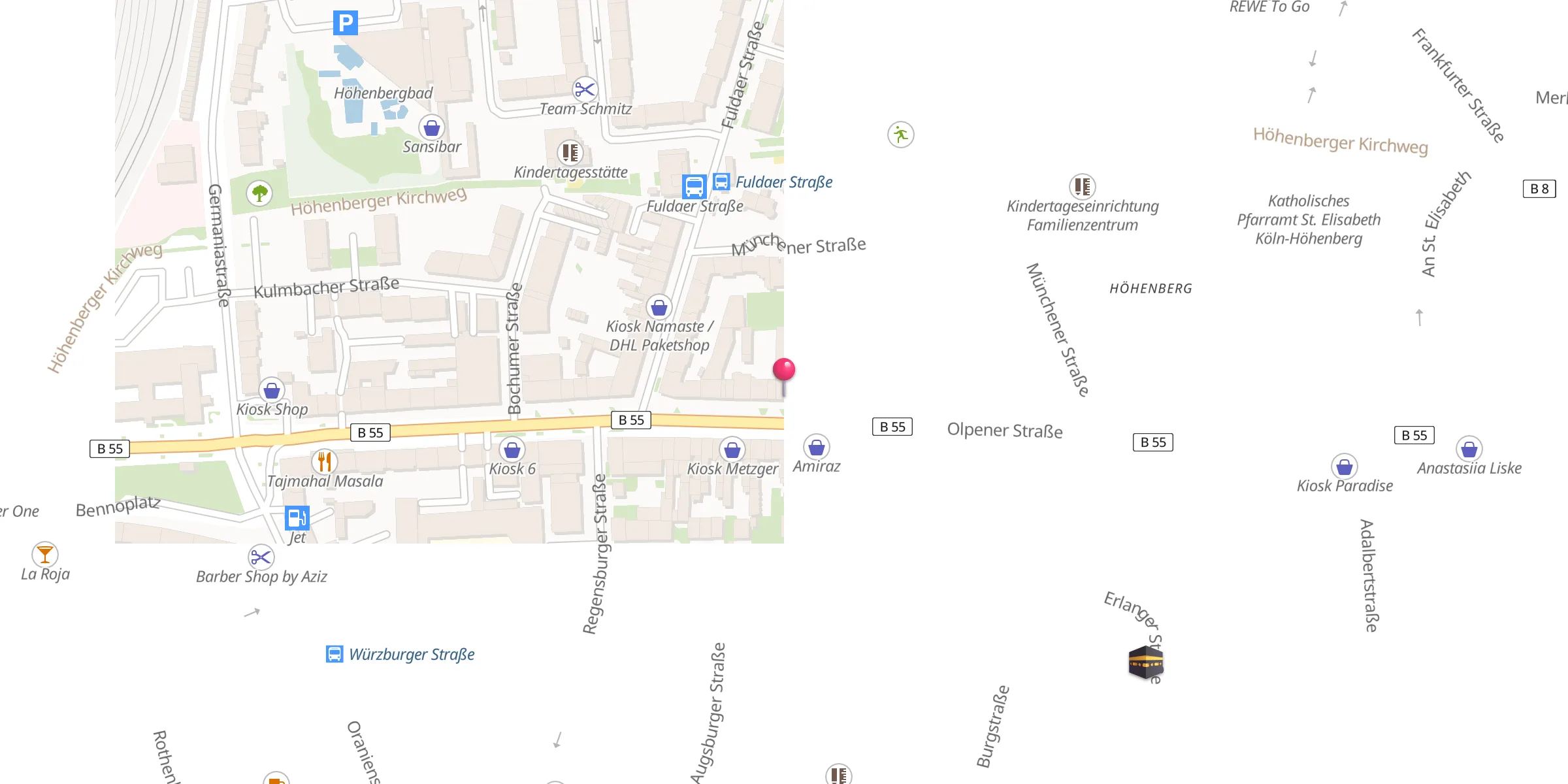 Carte de localisation : Mevlana-Moschee