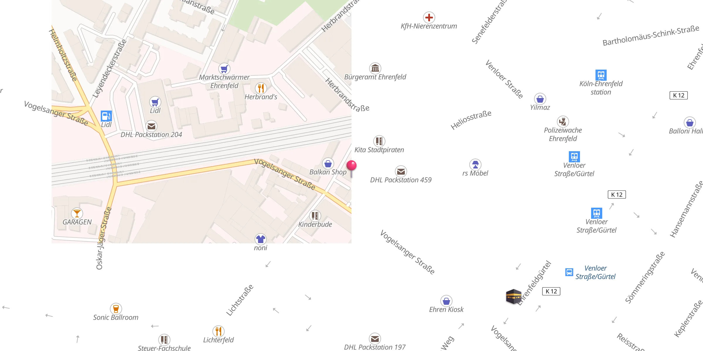 Carte de localisation : Bosnische Moschee