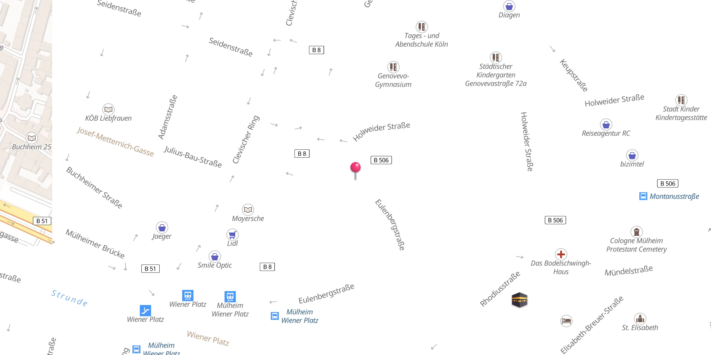 Carte de localisation : Hamza Moschee