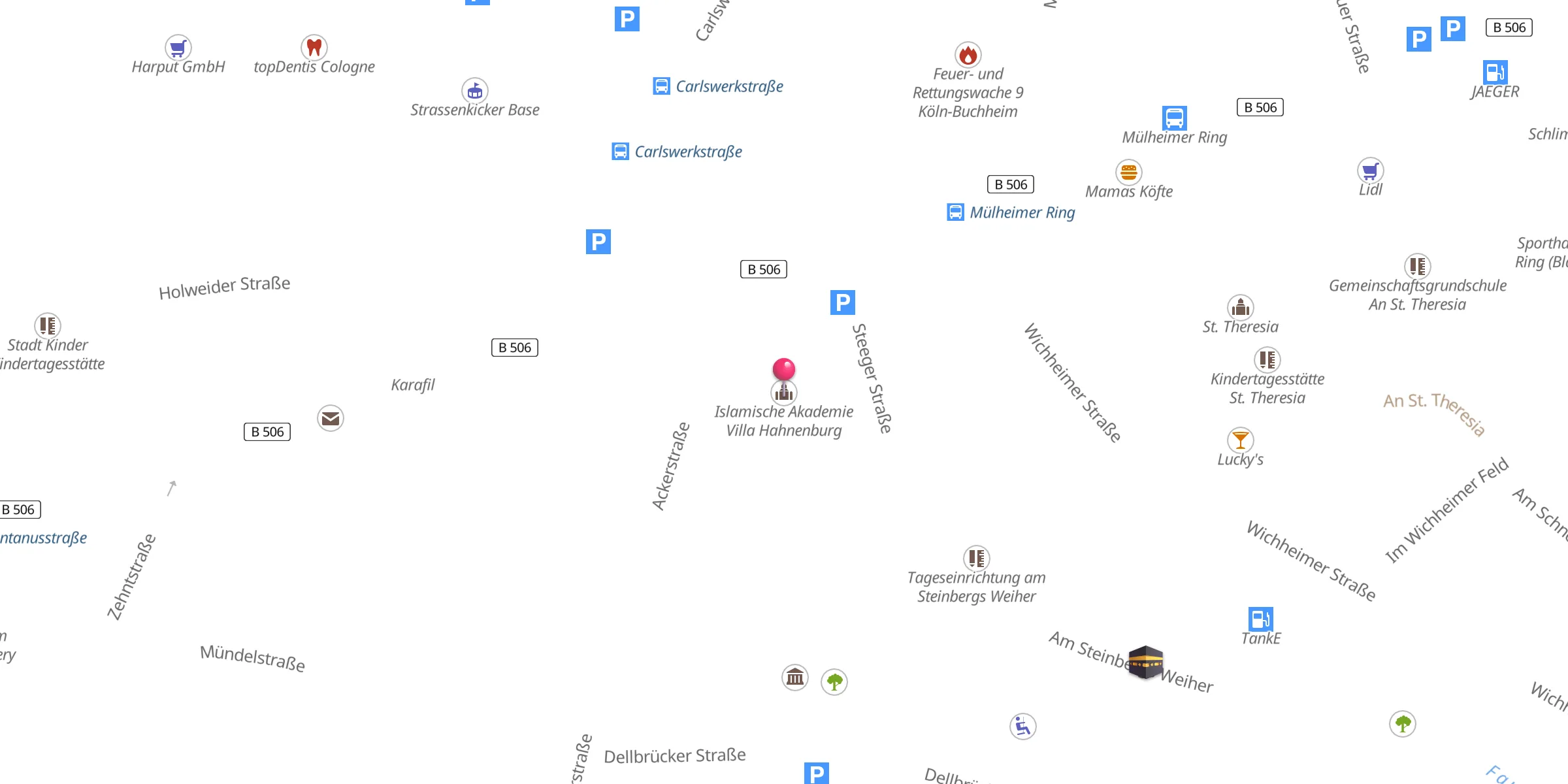 Carte de localisation : Islamische Akademie Villa Hahnenburg