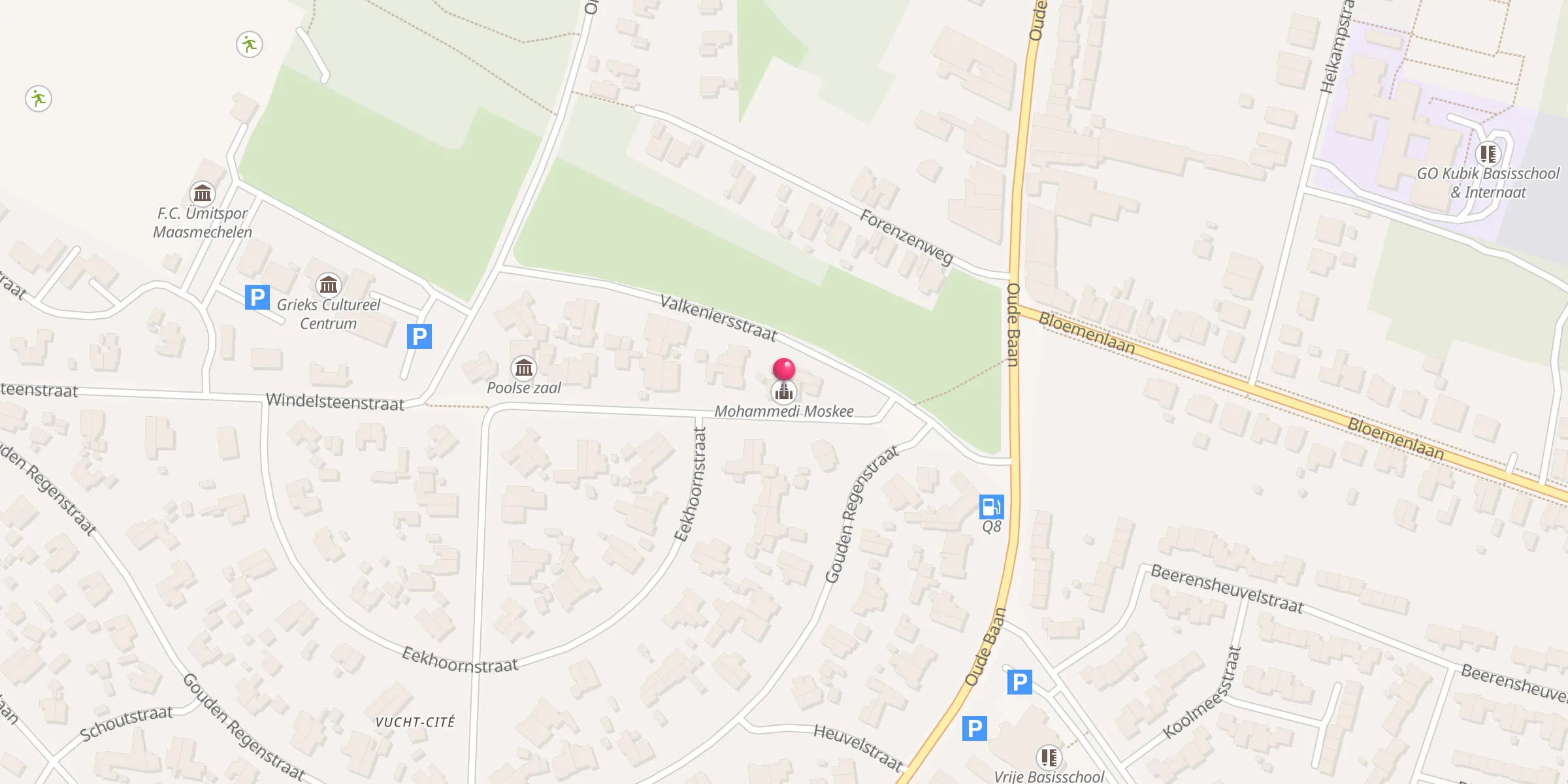 Carte de localisation : Mohammedi Moskee