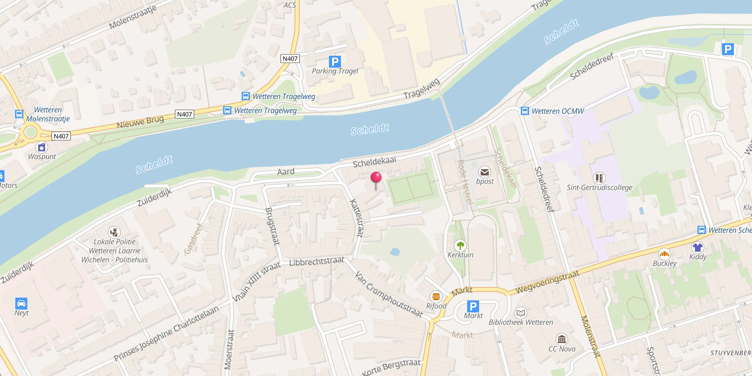 Carte de localisation : Moskee Wetteren