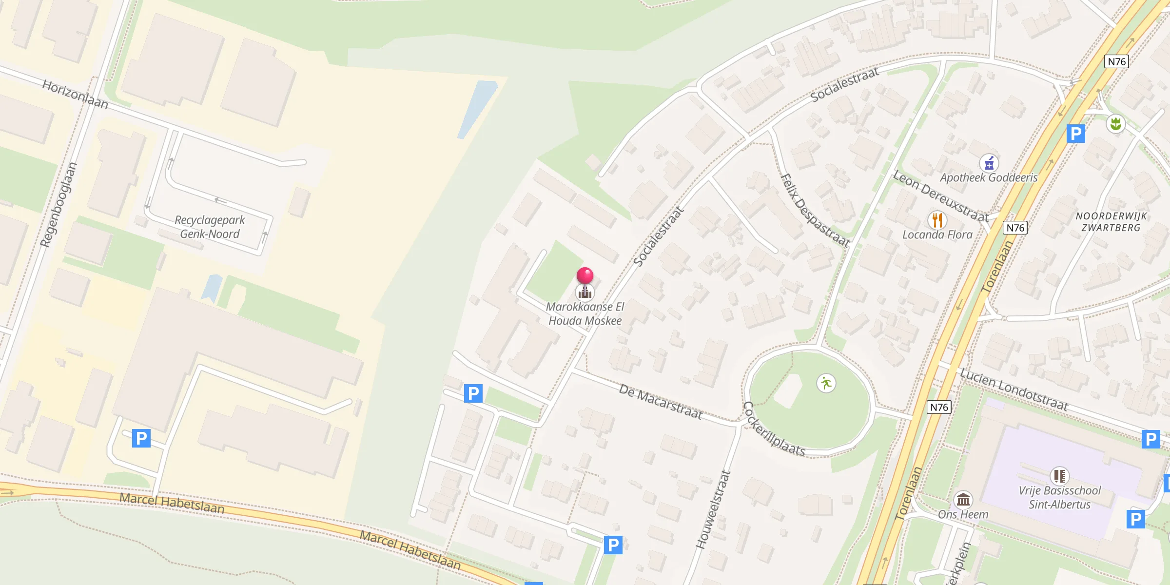 Carte de localisation : Marokkaanse El Houda Moskee