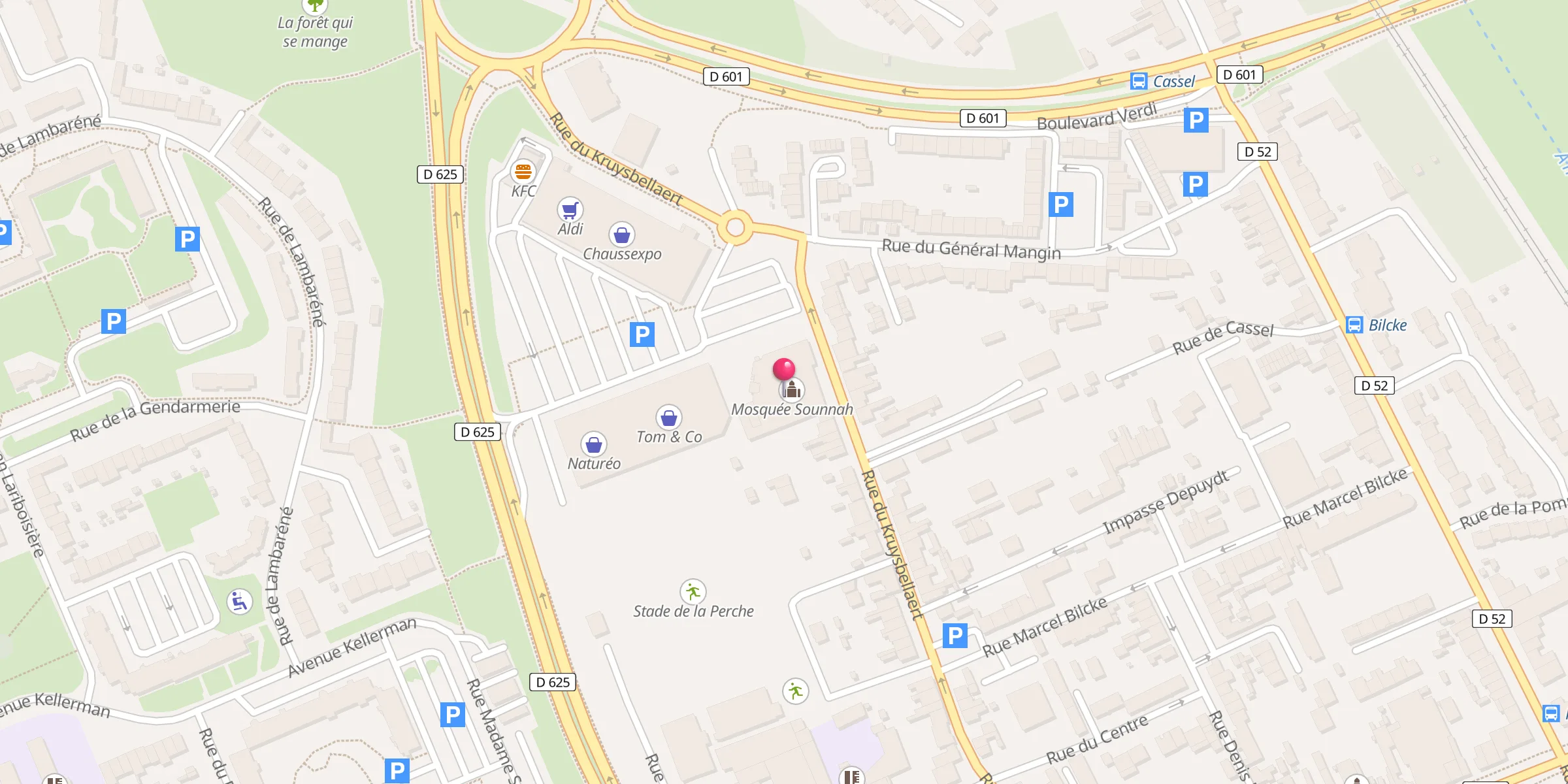 Carte de localisation : Mosquée Sounnah