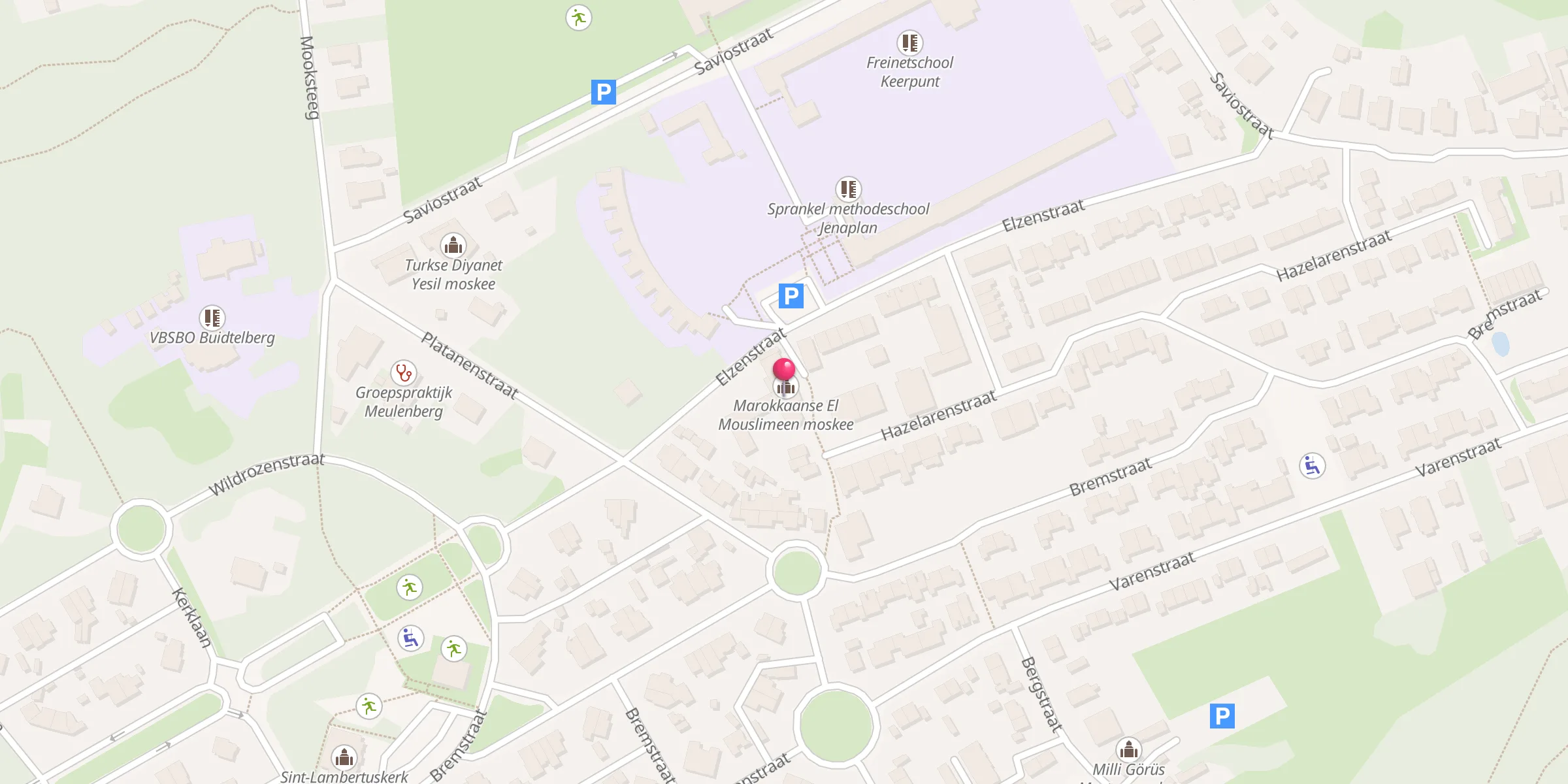 Carte de localisation : Marokkaanse El Mouslimeen moskee