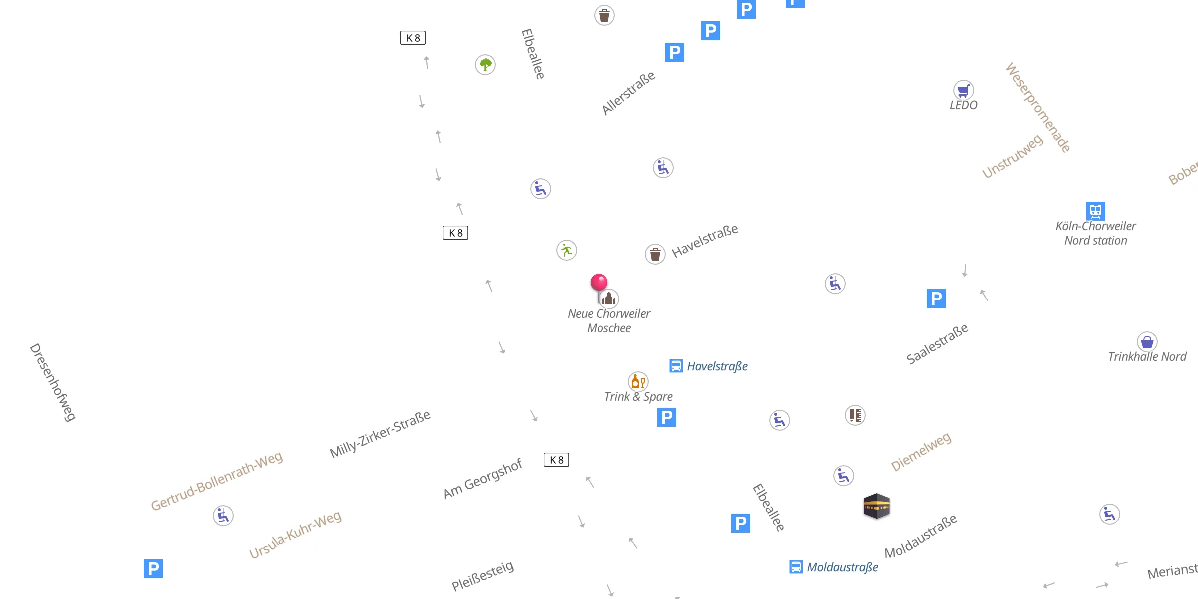 Carte de localisation : Neue Chorweiler Moschee