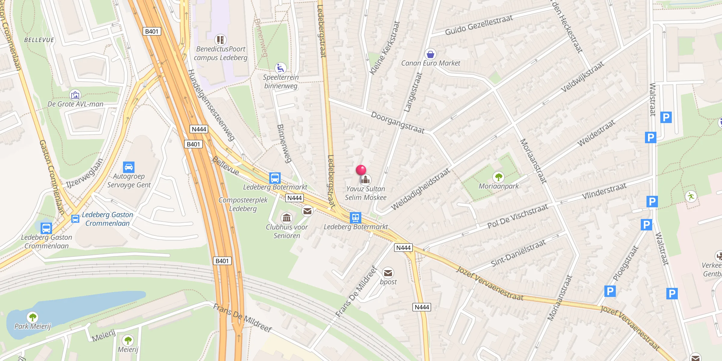 Carte de localisation : Yavuz Sultan Selim Moskee