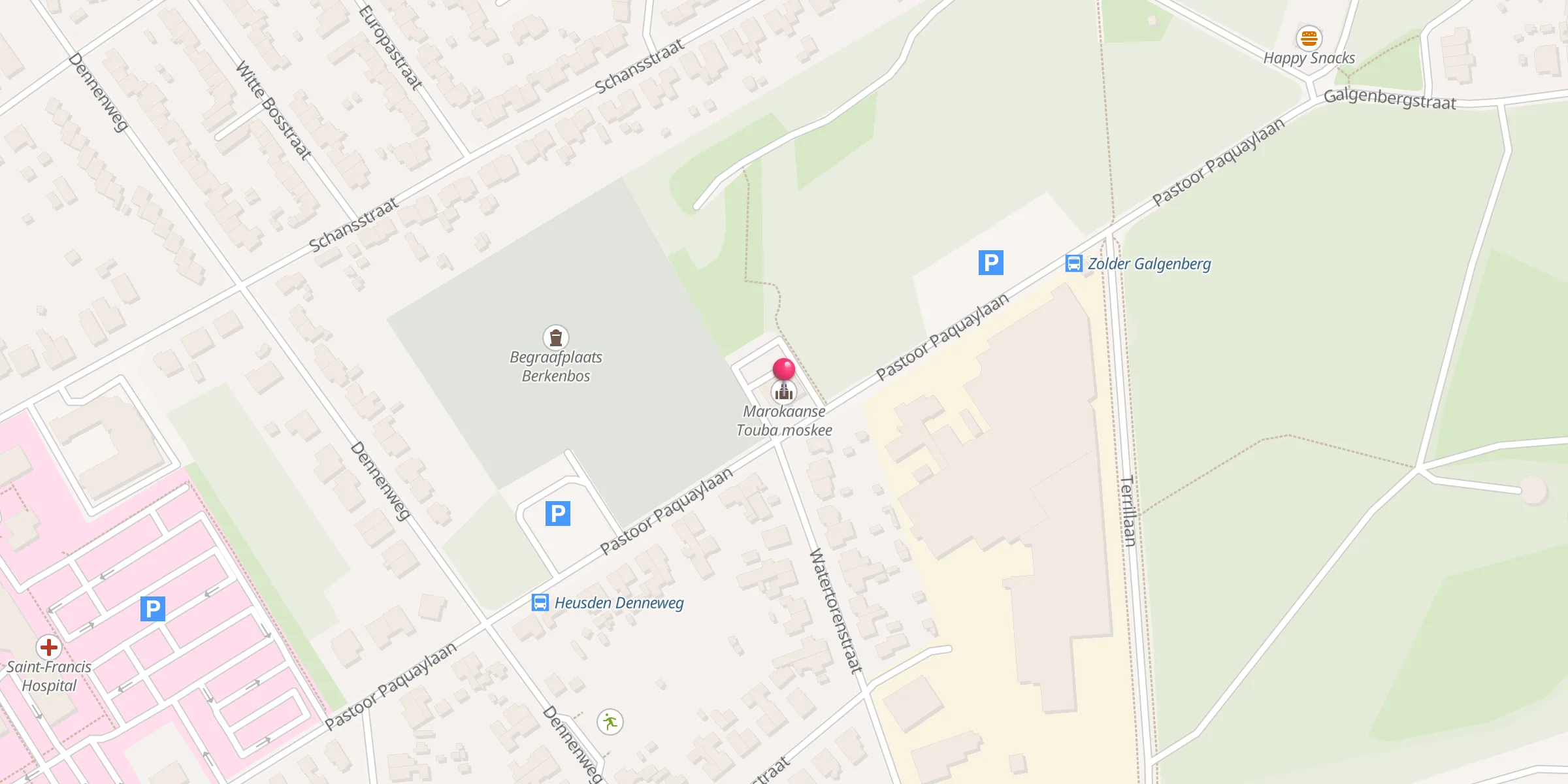 Carte de localisation : Marokaanse Touba moskee