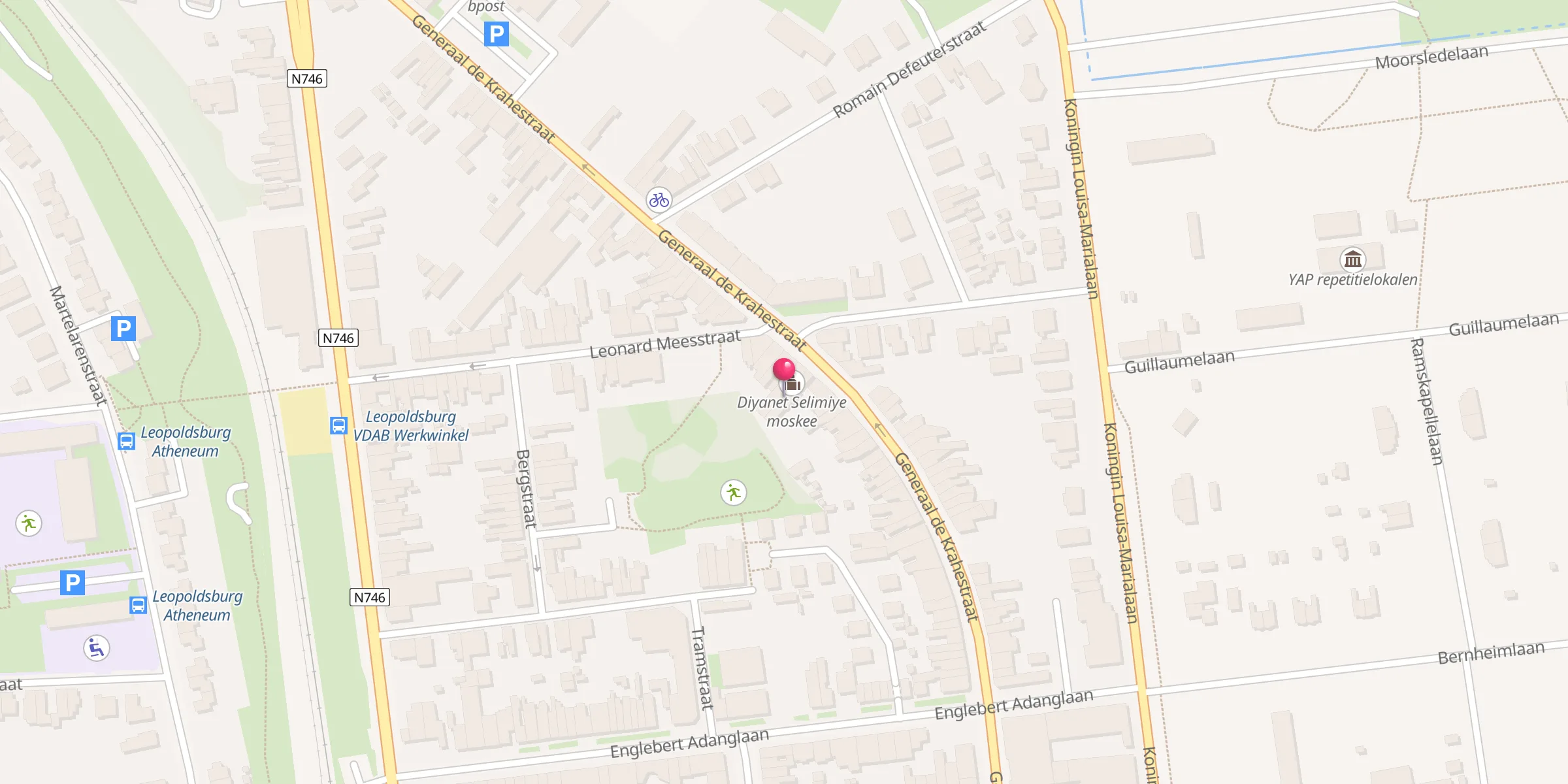 Carte de localisation : Diyanet Selimiye moskee
