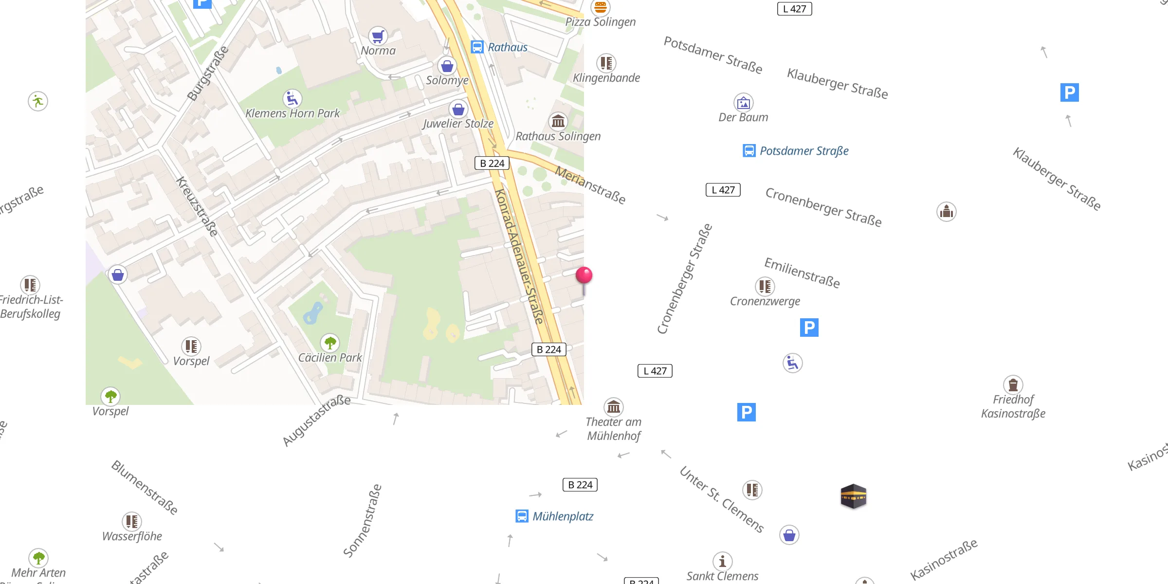Carte de localisation : Solingen Cami Integrations- und Bildungsverein e.V.