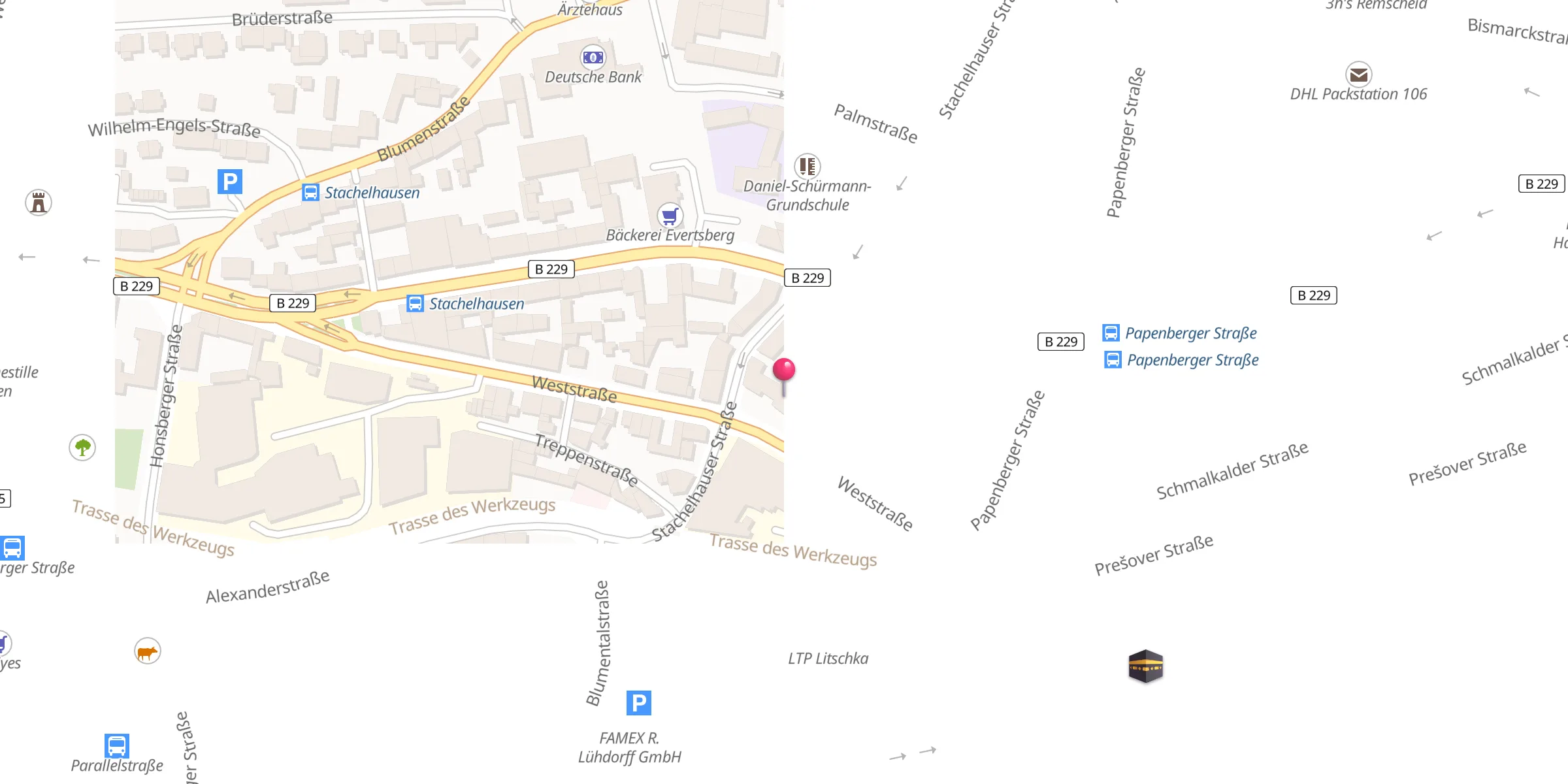 Carte de localisation : DITIB Merkez Moschee Remscheid