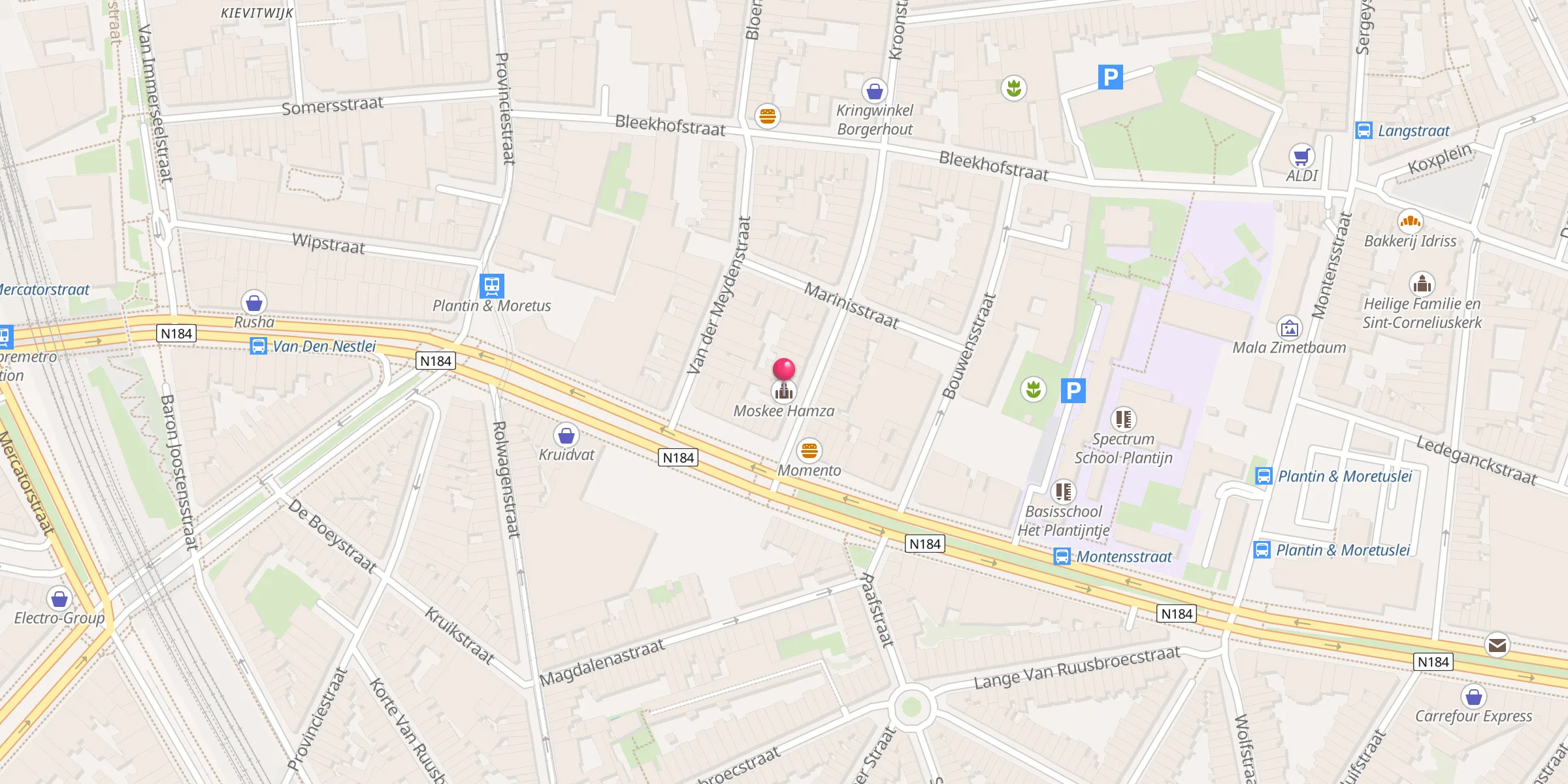 Carte de localisation : Moskee Hamza